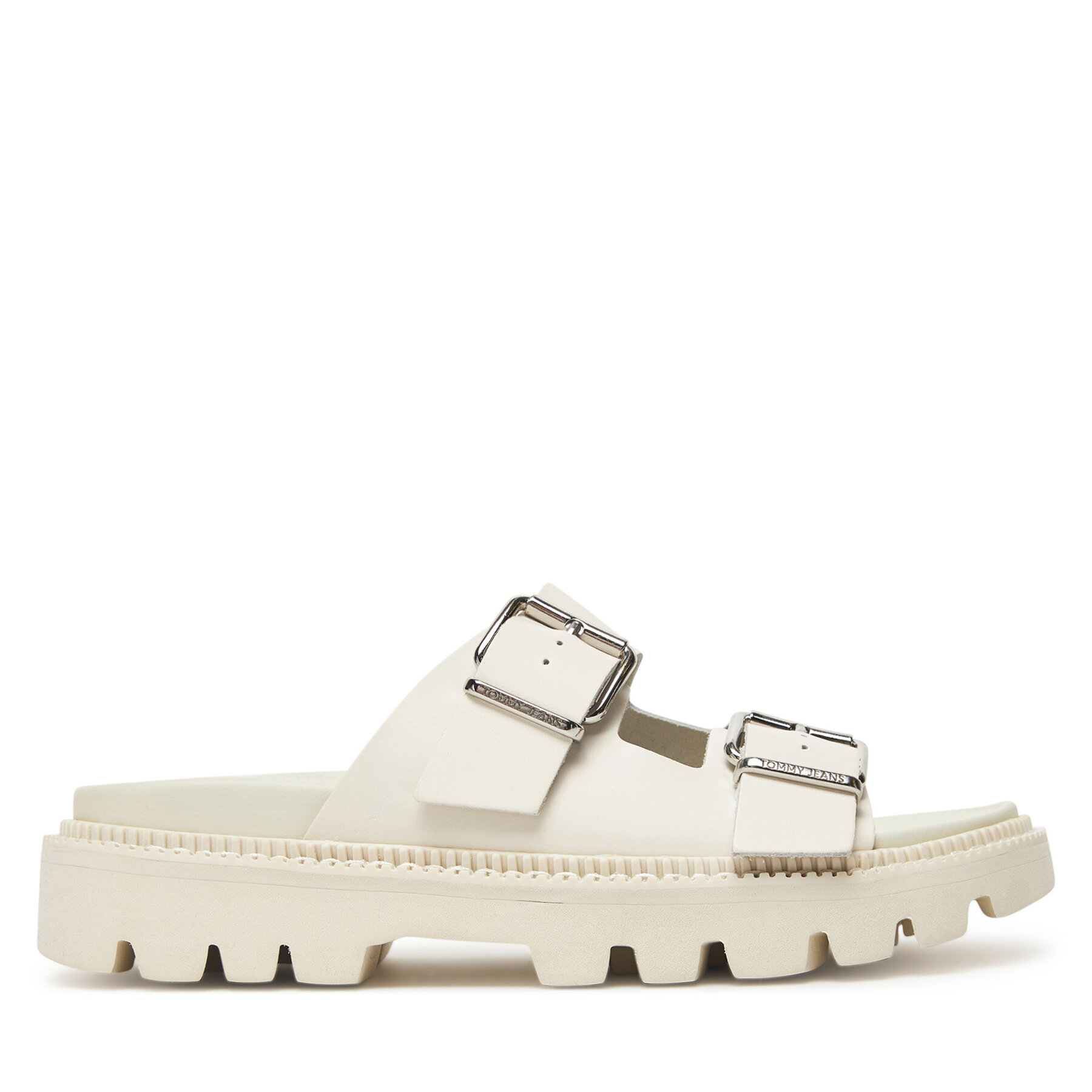 Şlapi Tommy Jeans Tjw Double Strap Sandal EN0EN02753 Alb