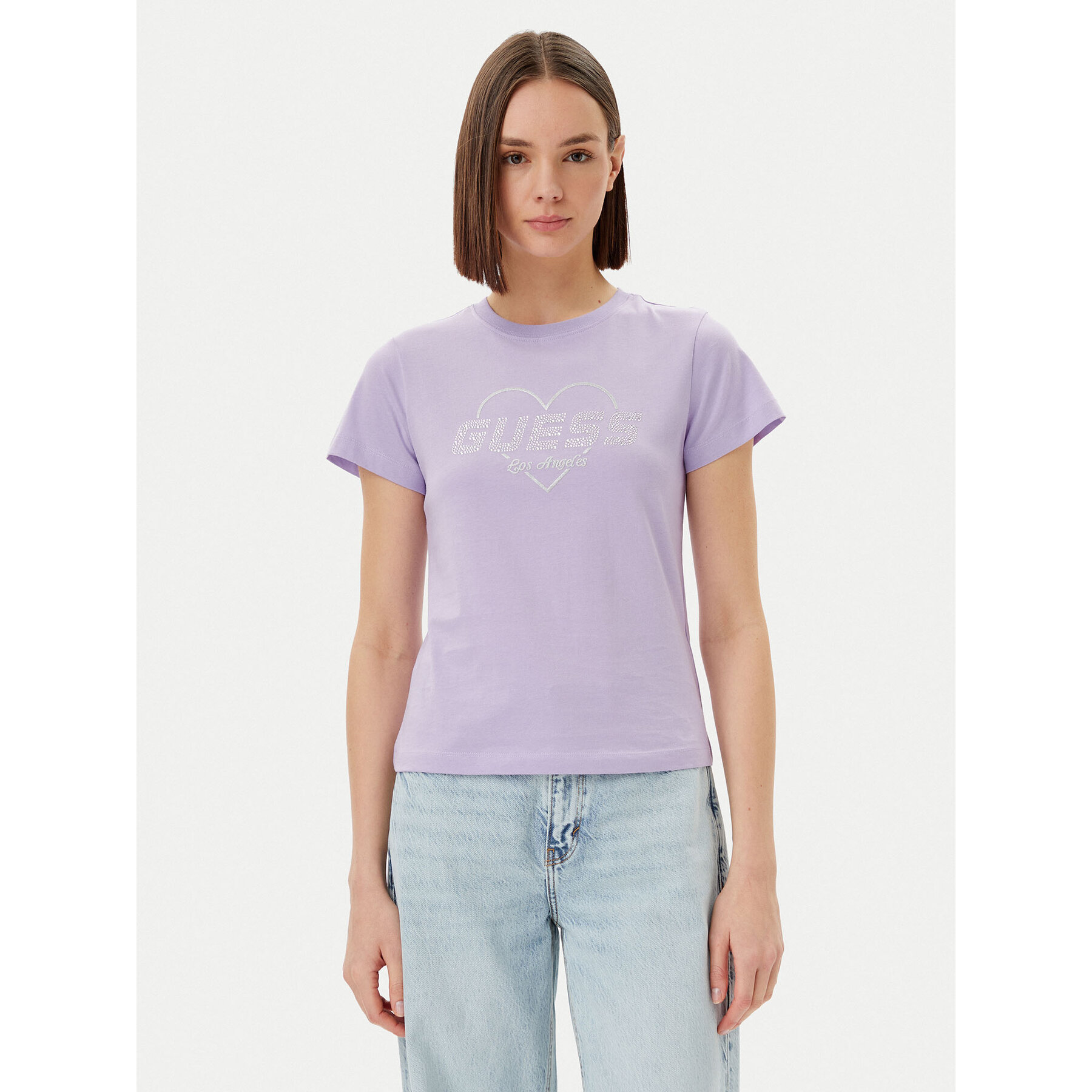 Guess Póló V5GI10 K9RM1 Lila Regular Fit