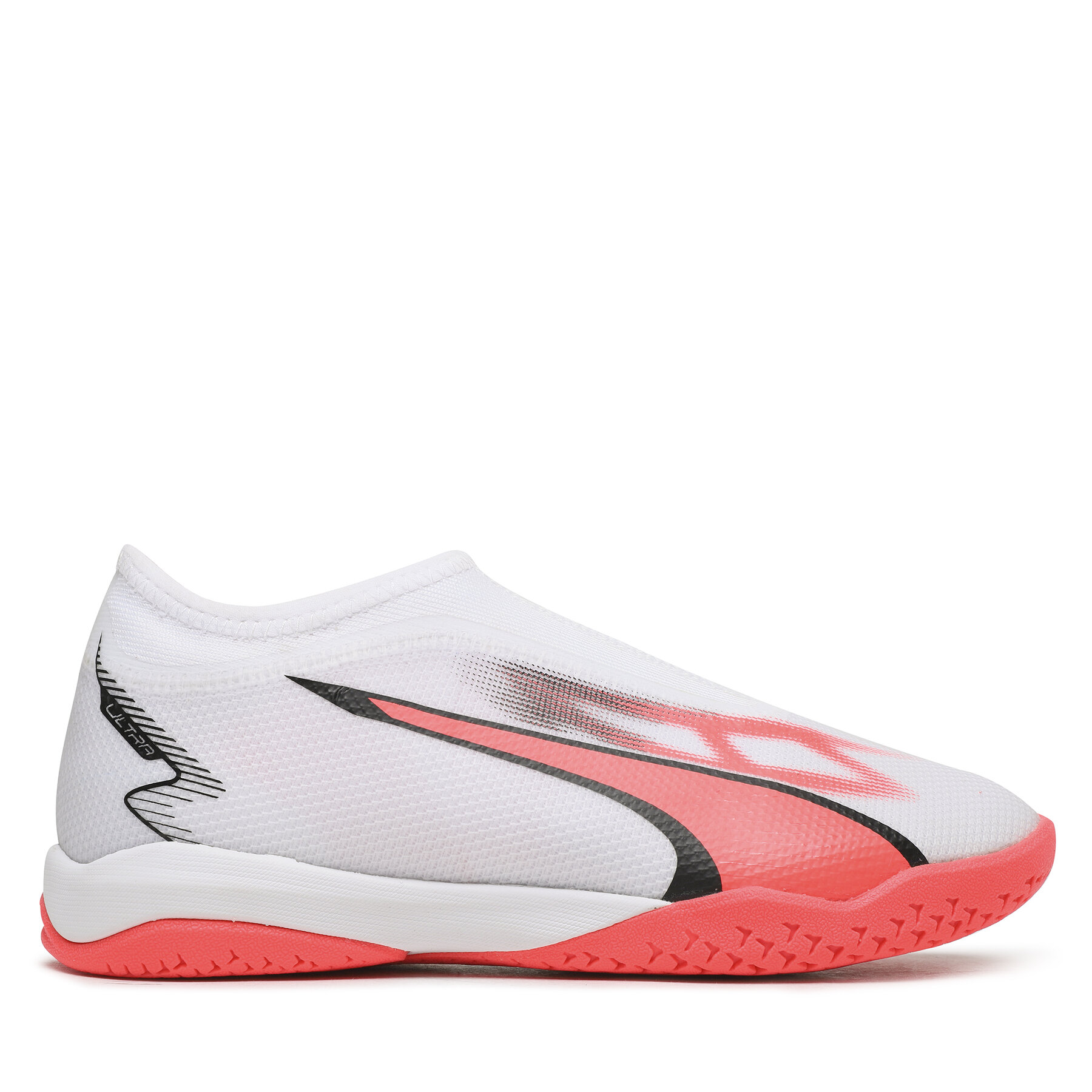 Zapatos de fútbol Puma Ultra Match+ Laceless Junior Indoor Soccer 107517 01 Blanco