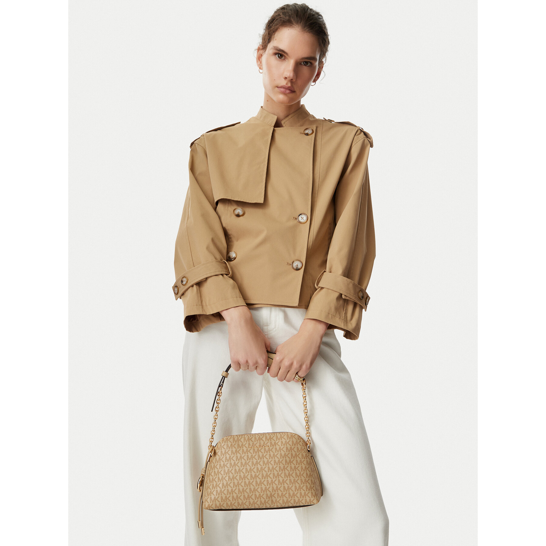 Дамска чанта MICHAEL Michael Kors Freddie 32T6GX4C1V Бежов