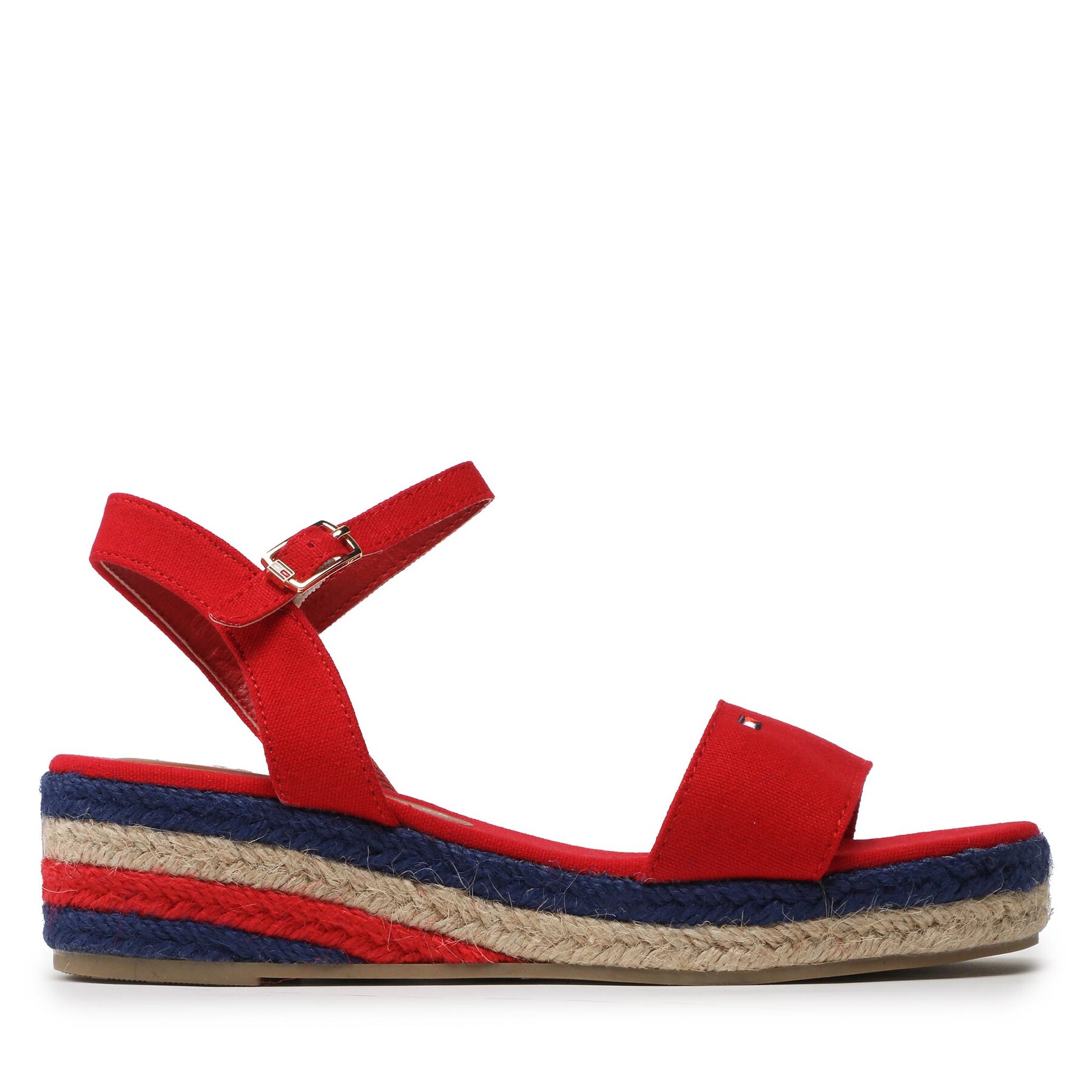 Espadrillos Tommy Hilfiger Rope Wedge T3A7-32778-0048300 S Red 300