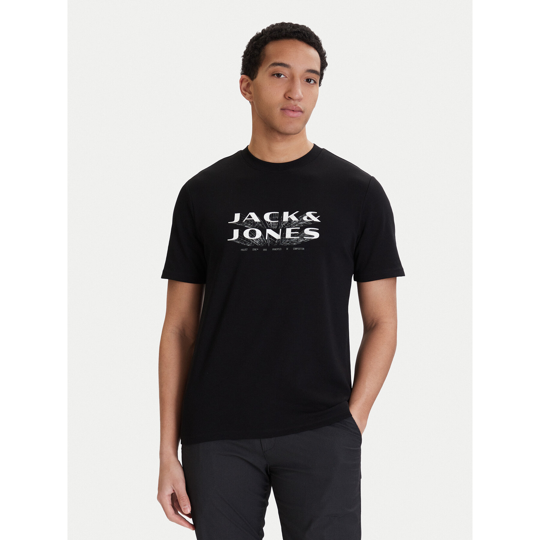 Jack & Jones T-shirt Fusion 12289880 Crna Regular Fit