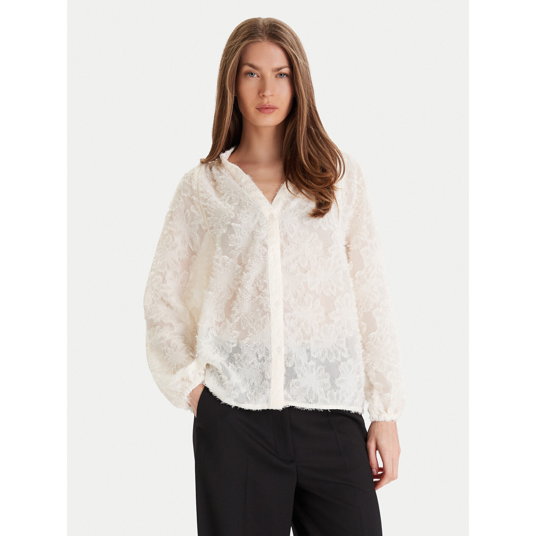 ONLY Bluse Korsa 15360837 Beige Oversize