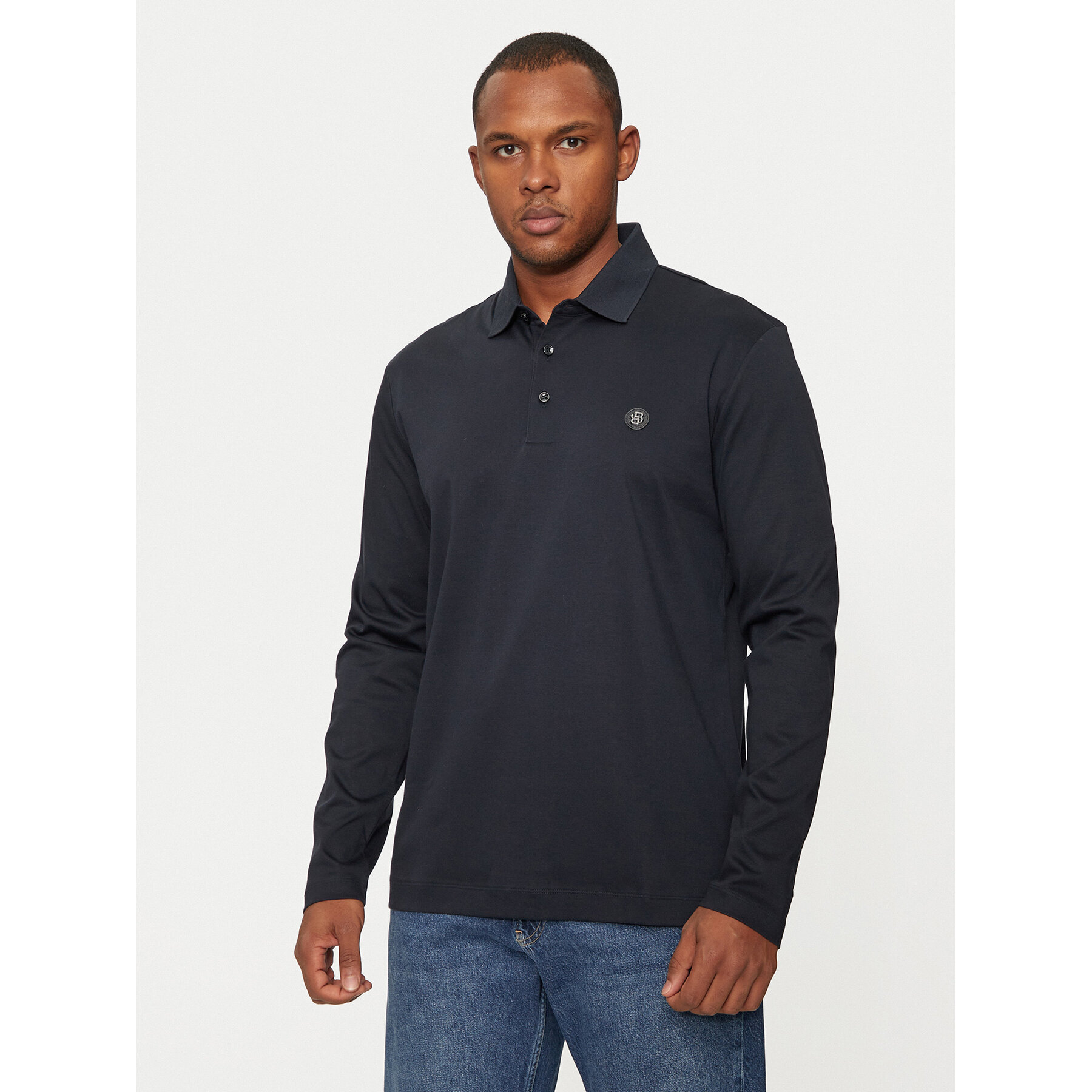 Boss Polo majica 50523917 Mornarsko modra Regular Fit