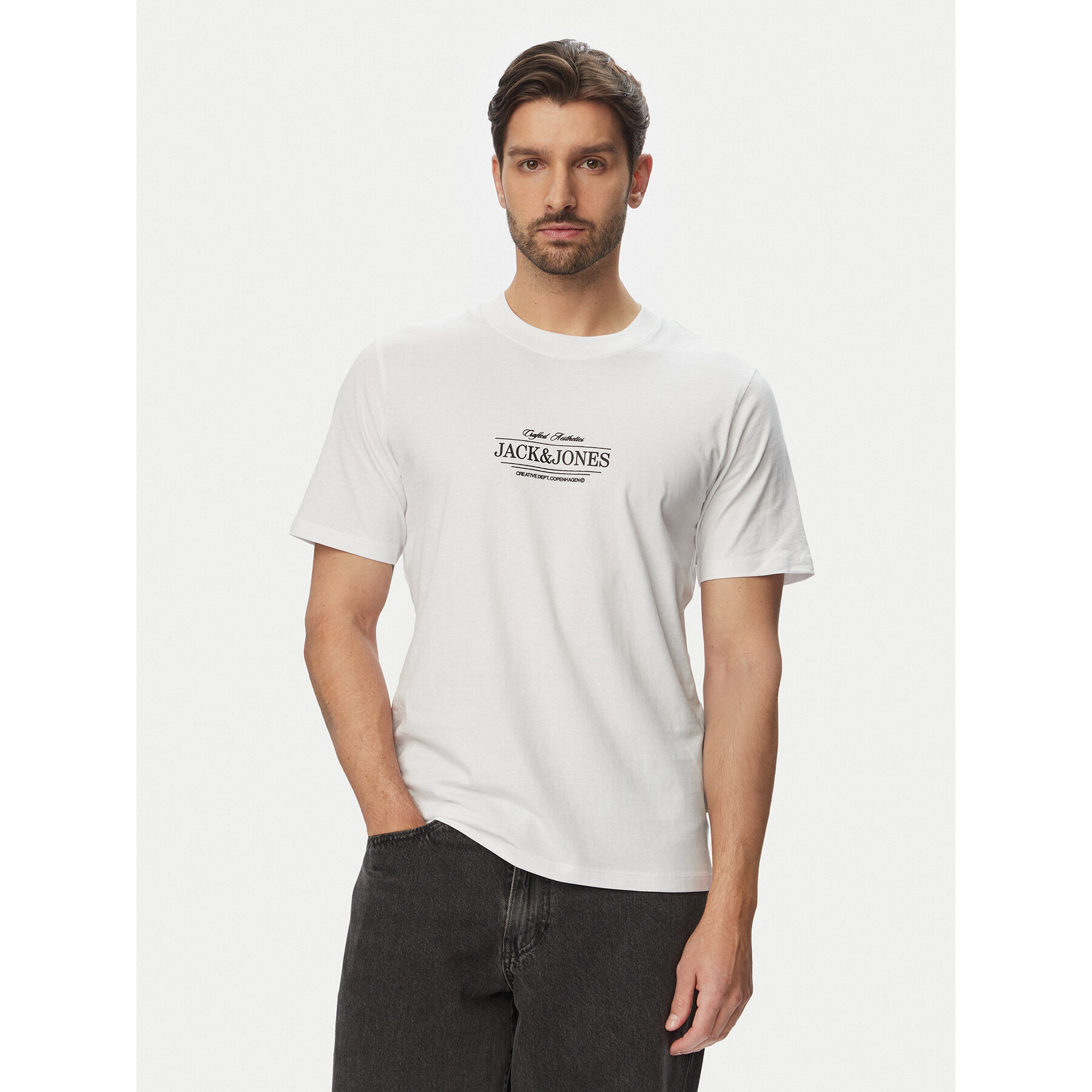 Jack & Jones Camiseta Cassis 12295049 Blanco Regular Fit