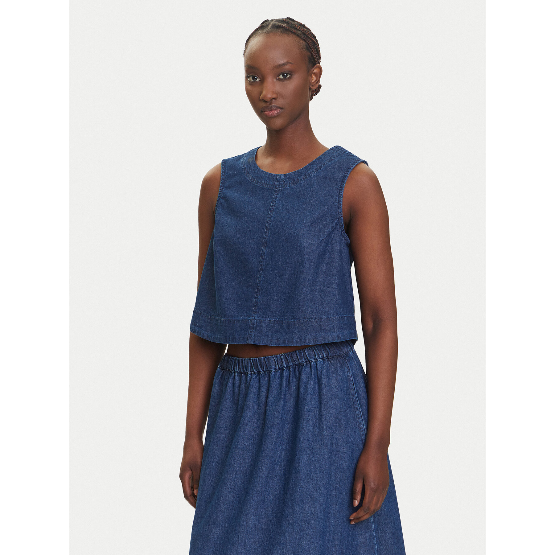 Pieces Τοπ Tenim 17157936 Σκούρο μπλε Regular Fit