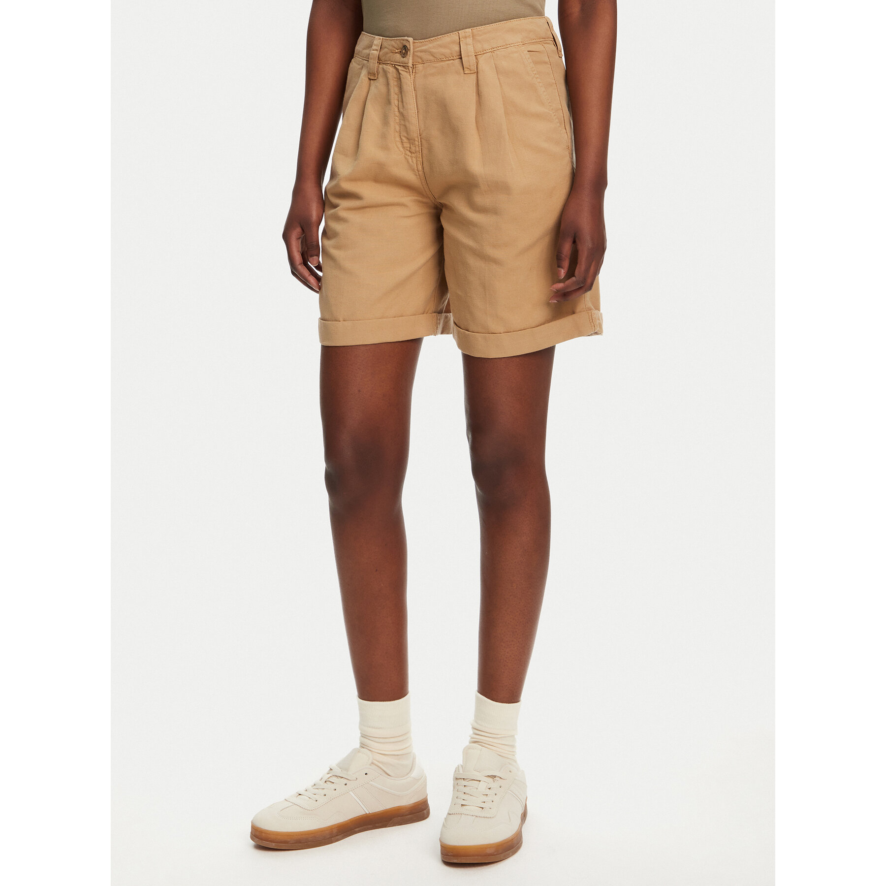 Robe di Kappa Stoffshorts Yvonne Light Linnen 62124LW Beige Regular Fit