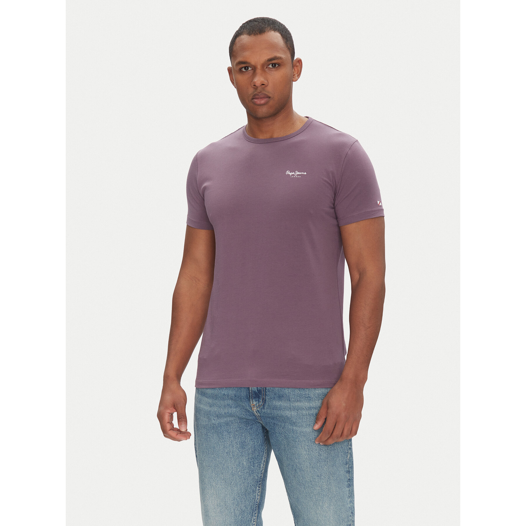 Pepe Jeans T-shirt Original Basic PM508212 Viola Slim Fit