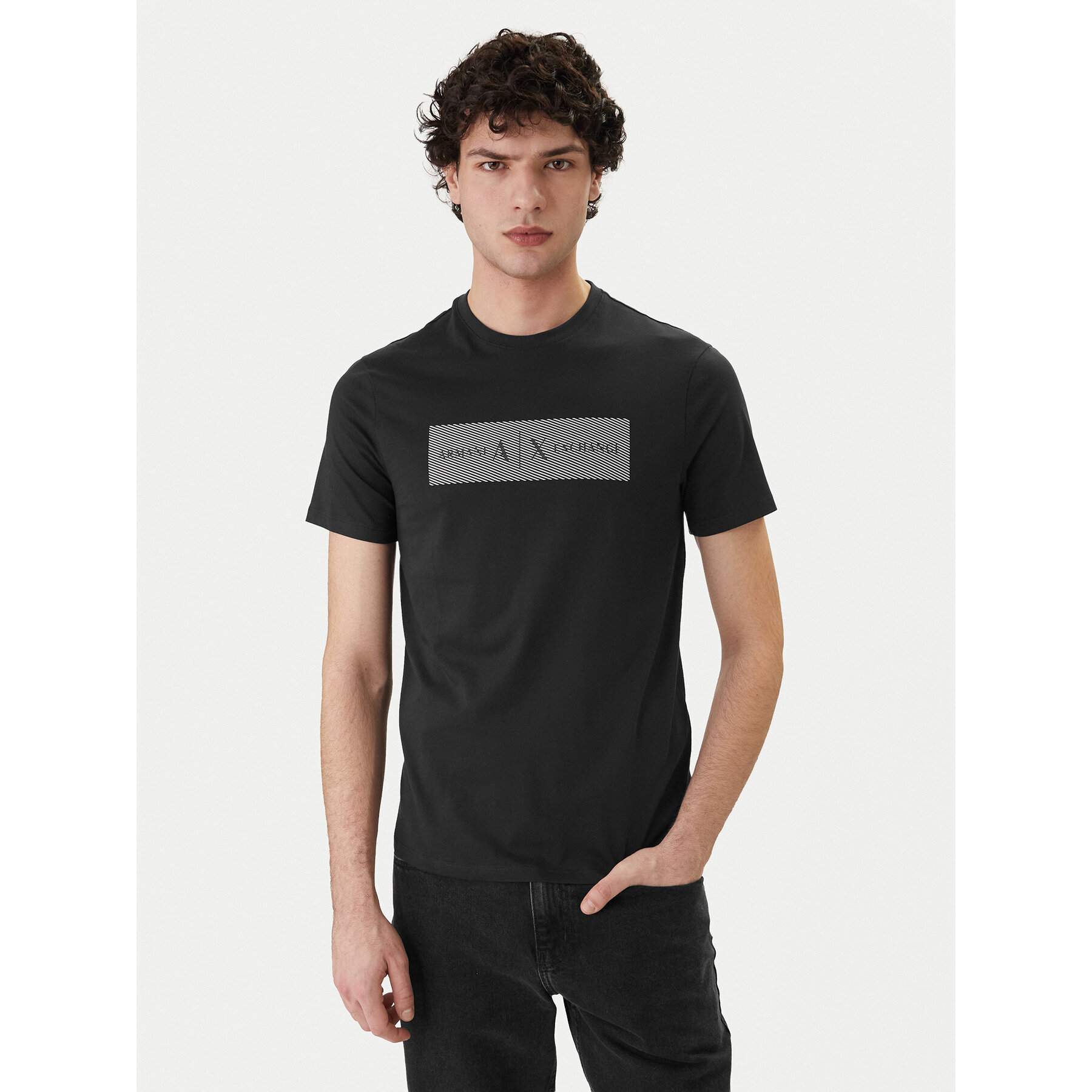 Armani Exchange Majica XM002472 AF10356 UB101 Mornarsko modra Slim Fit