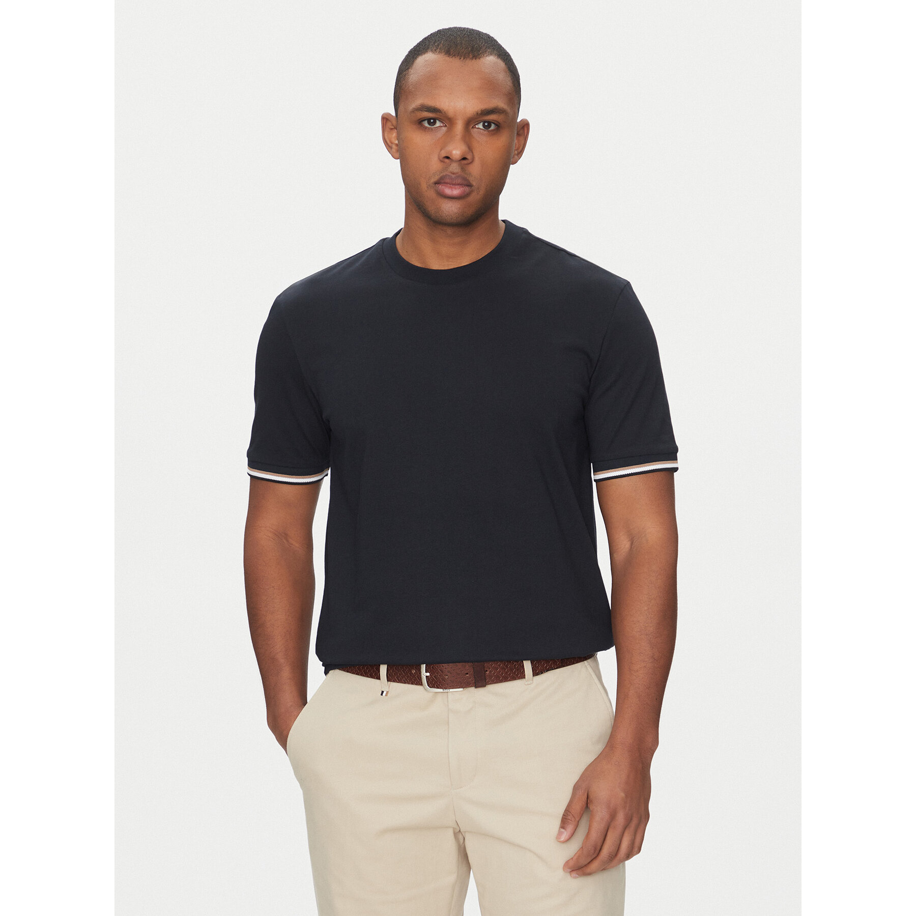 BOSS T-shirt Thompson 04 50501097 Tamnoplava Regular Fit