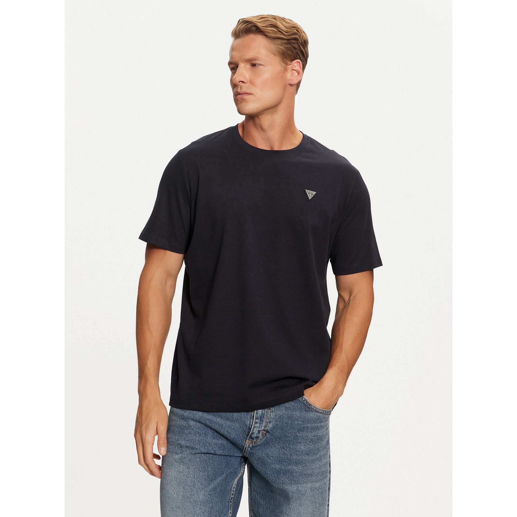 Guess T-Shirt M4YI0A KCCM1 Σκούρο μπλε Regular Fit