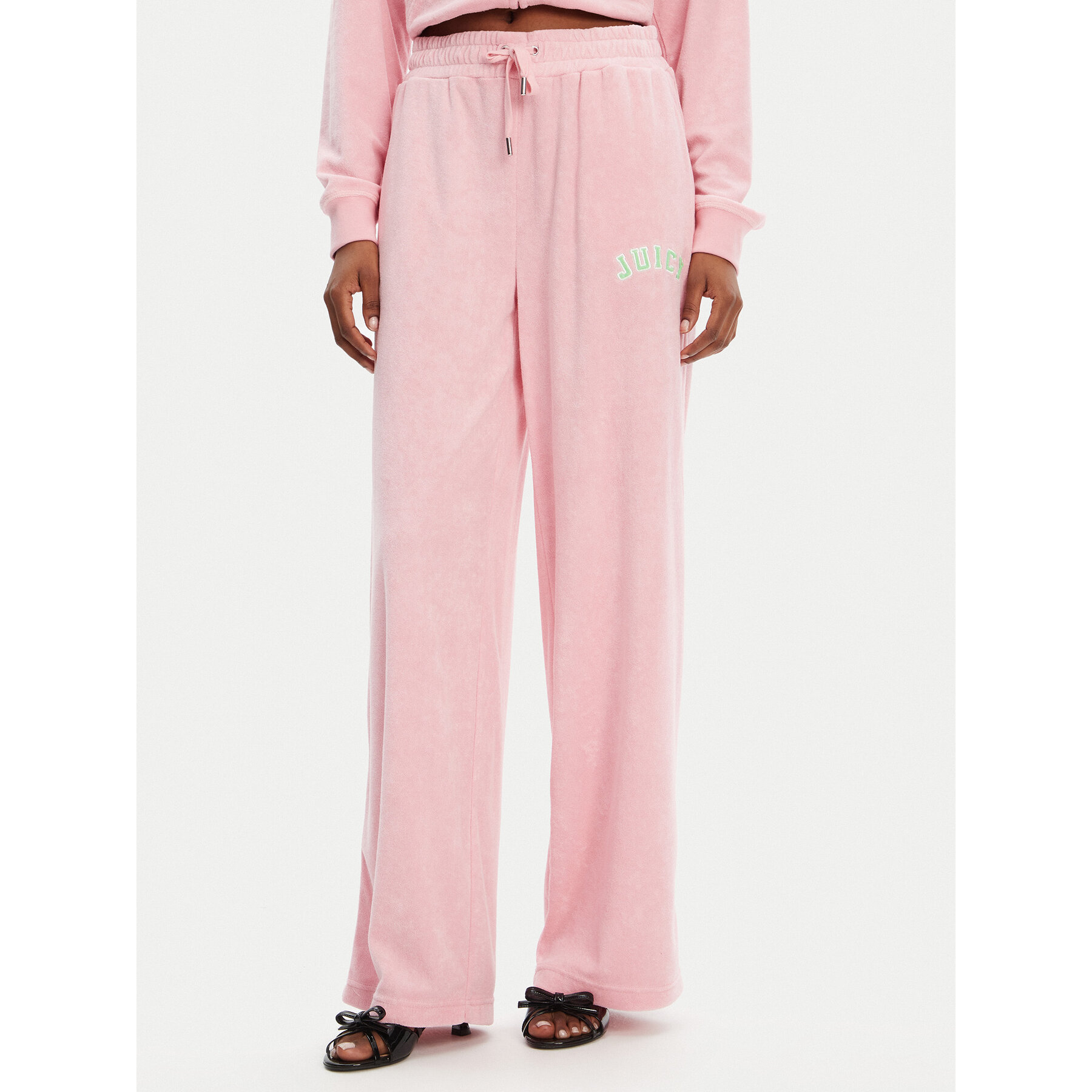 Juicy Couture Donji dio trenerke Regan JCWBJ125335 Ružičasta Wide Leg