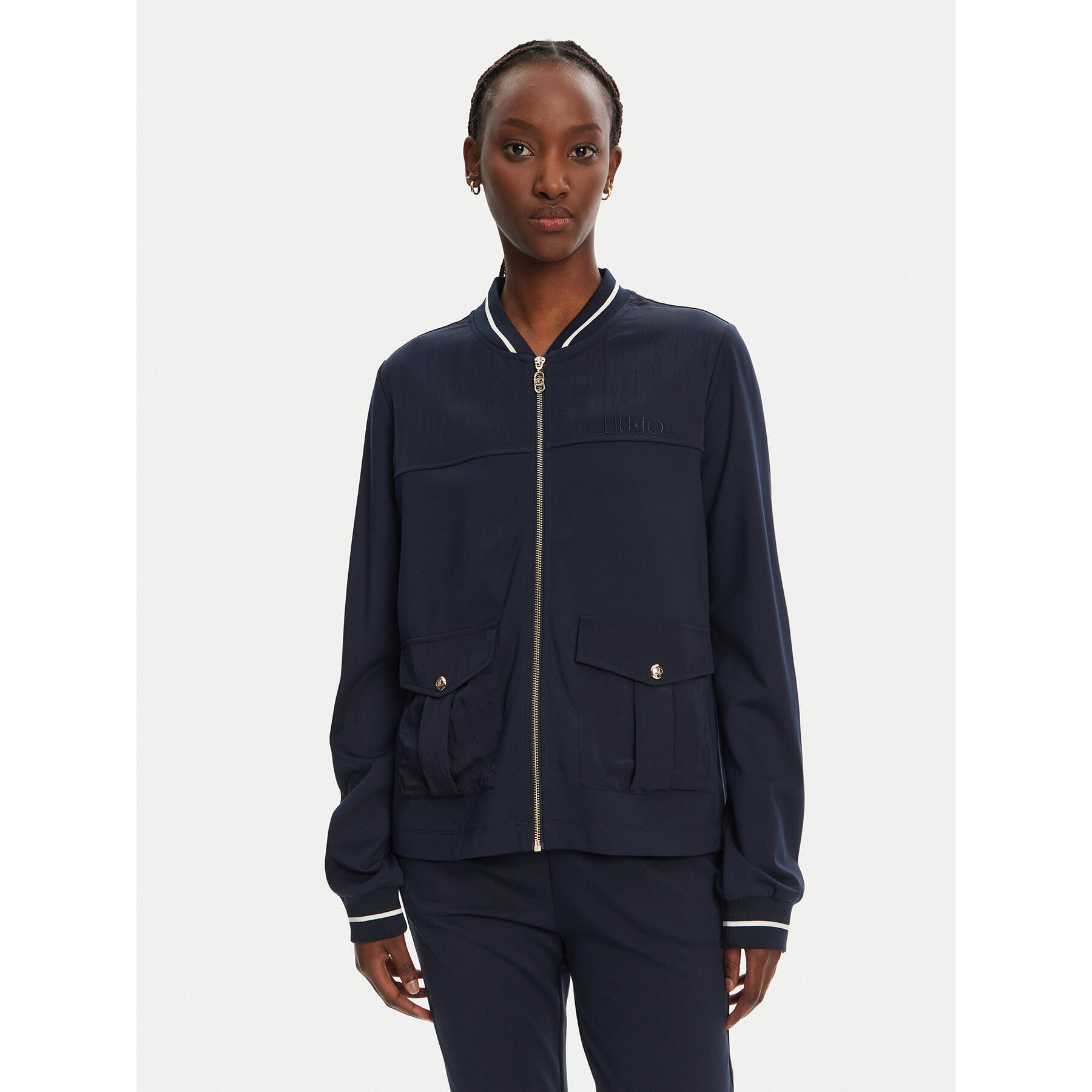 Liu Jo Sport Sweatshirt TA5119 J5942 Dunkelblau Regular Fit