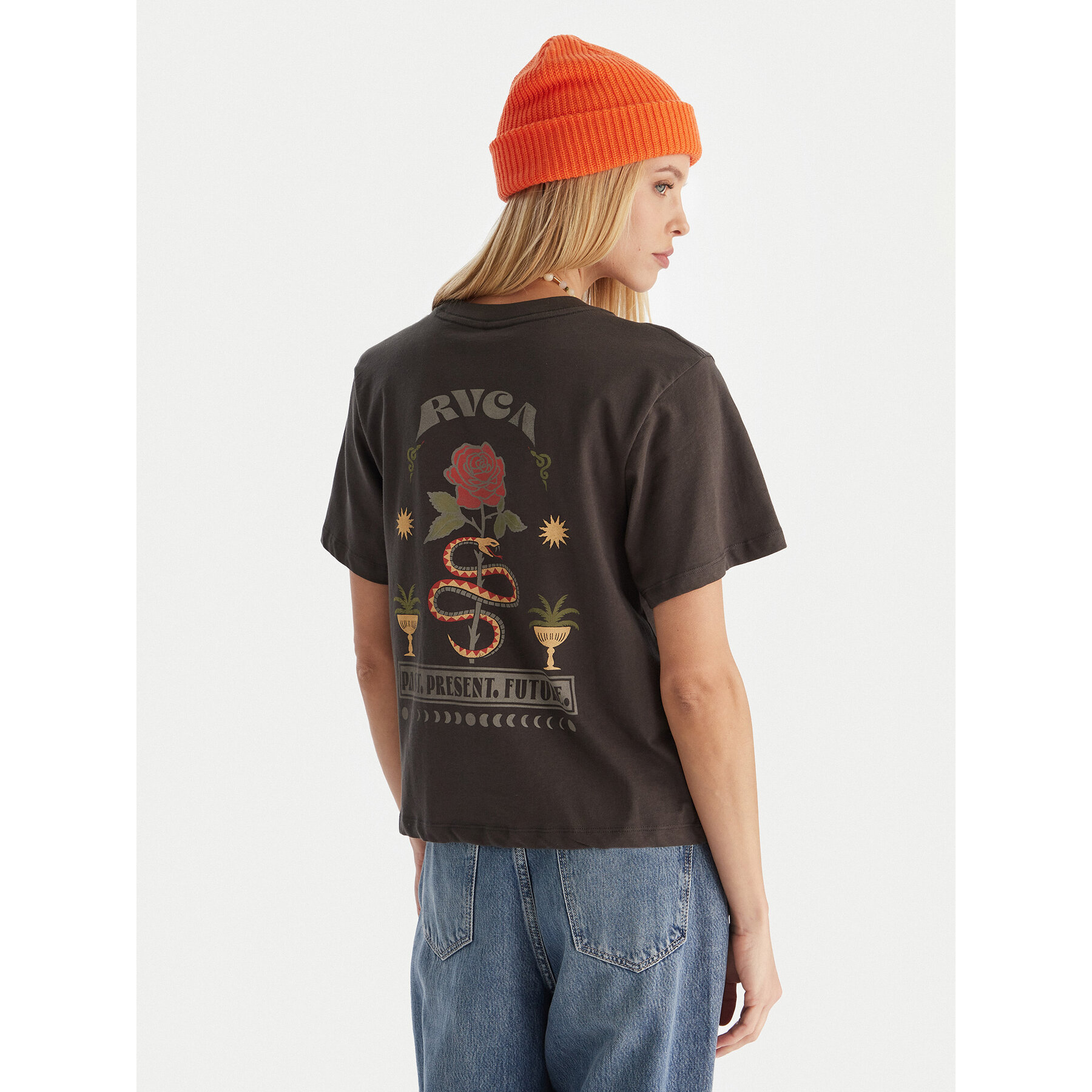 RVCA T-Shirt EVJZT00166 Μαύρο Regular Fit