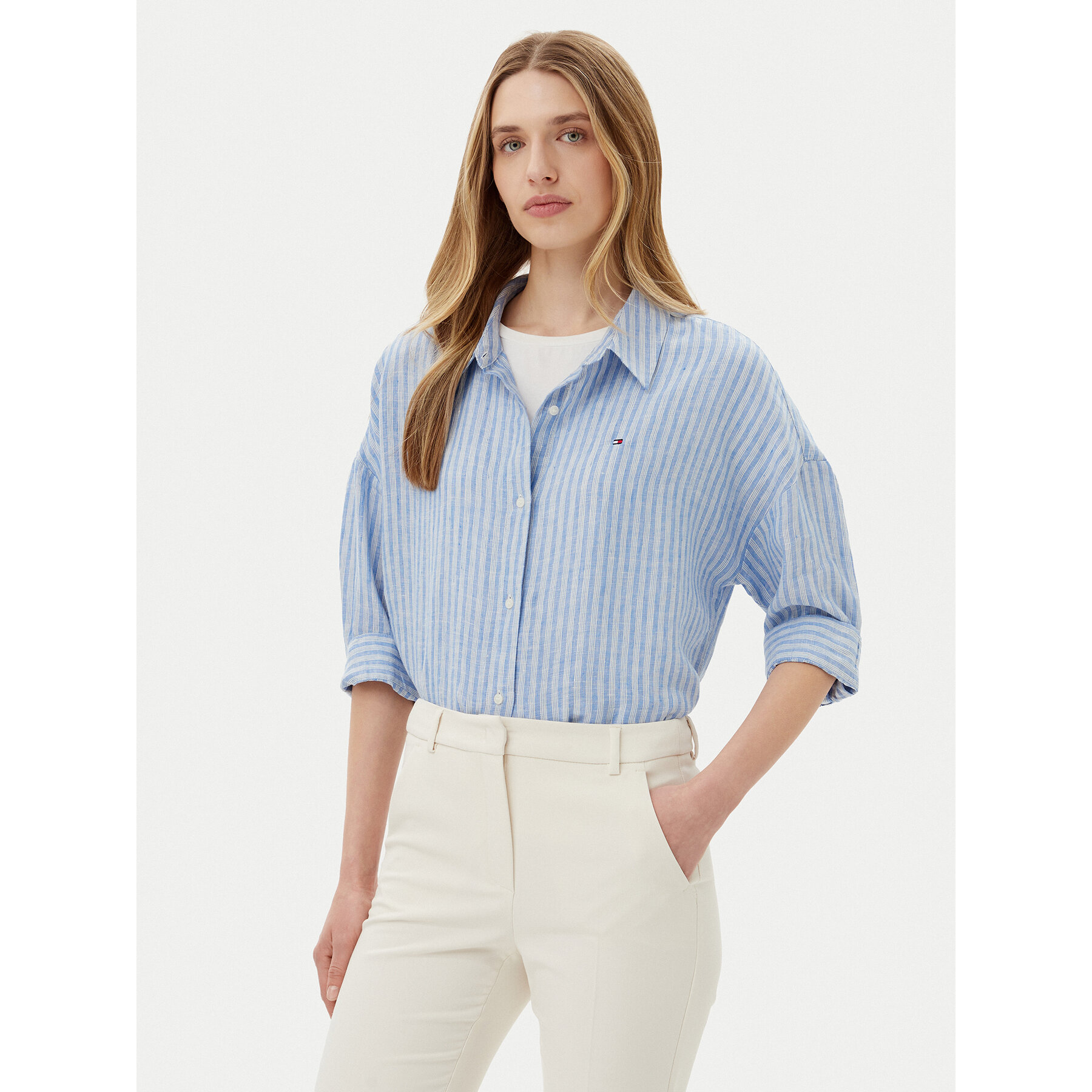 Tommy Hilfiger Hemd WW0WW46169 Blau Loose Fit