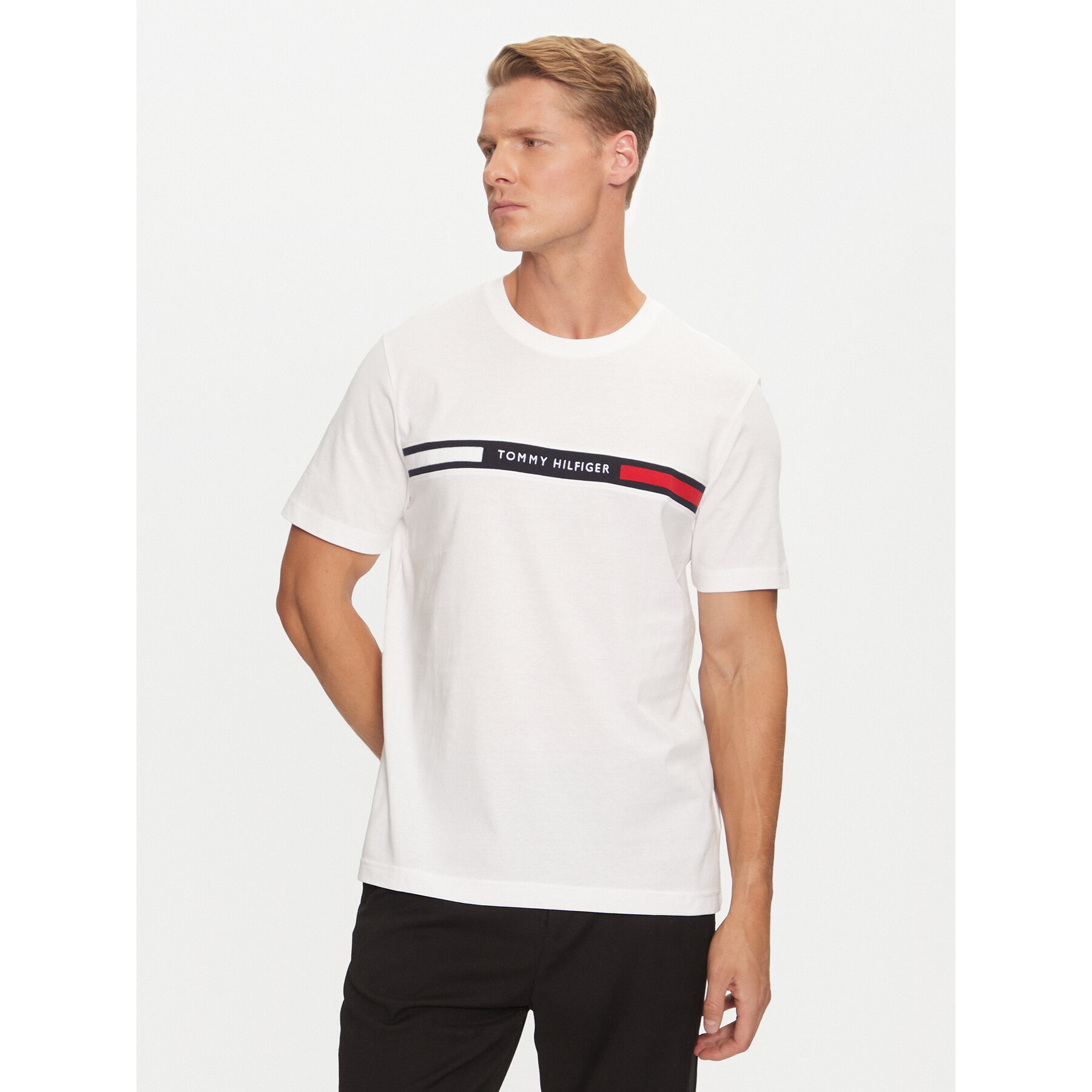 Tommy Hilfiger T-Shirt MW0MW36498 Λευκό Regular Fit