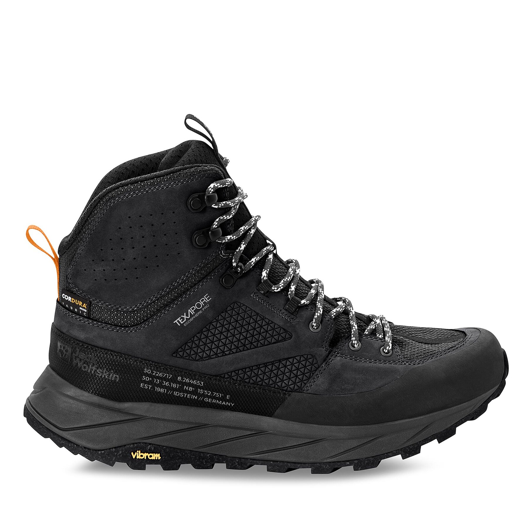 Botas de trekking Jack Wolfskin Terraquest Texapore Mid M 4056381 Negro
