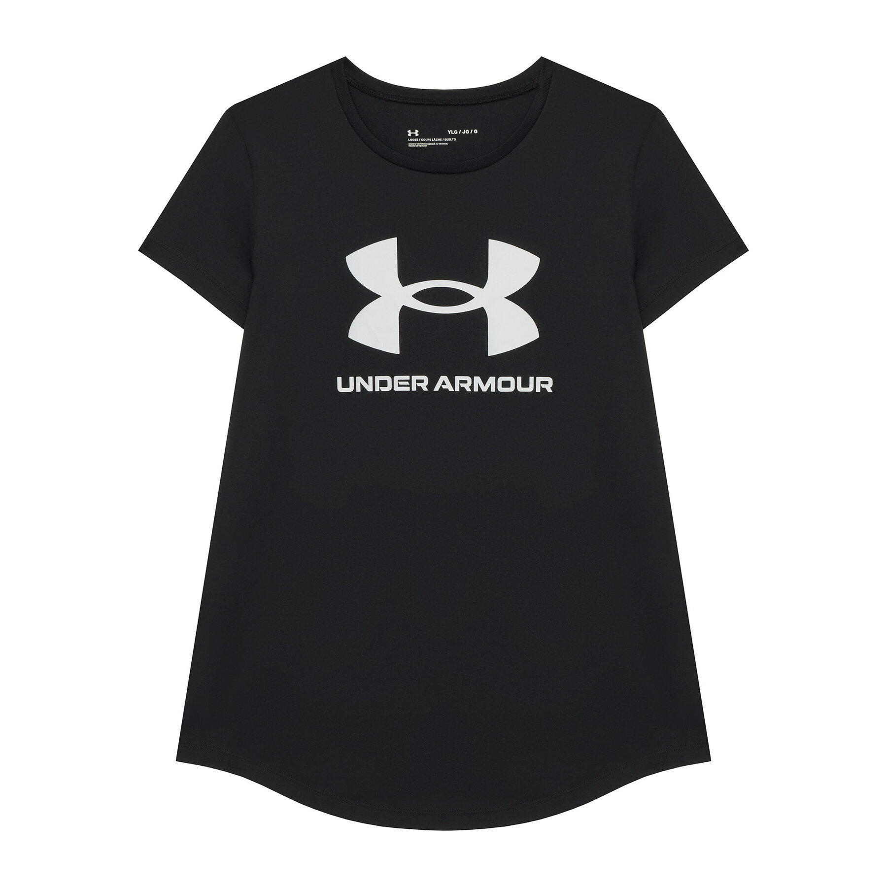 Under Armour Póló Ua Sportstyle Logo Ss 1361182 Fekete Loose Fit