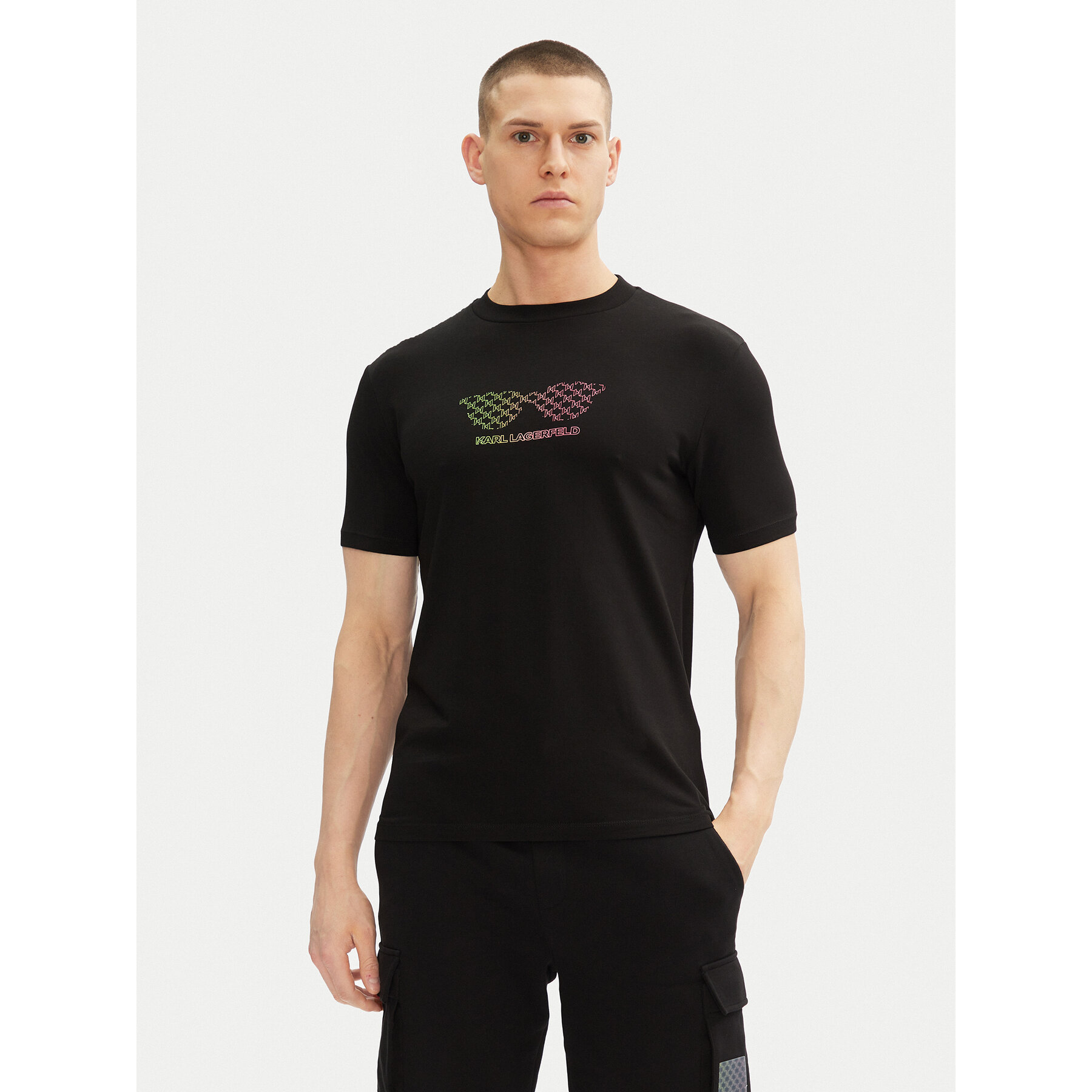 KARL LAGERFELD Póló 755402 552235 Fekete Regular Fit