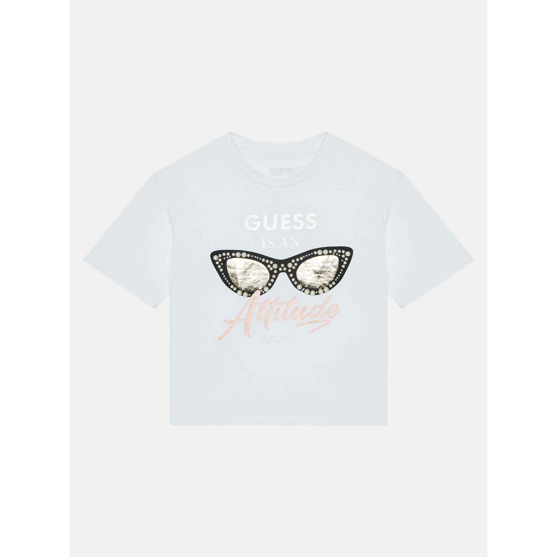 Guess T-shirt J5RI40 K6YW4 Bianco Regular Fit