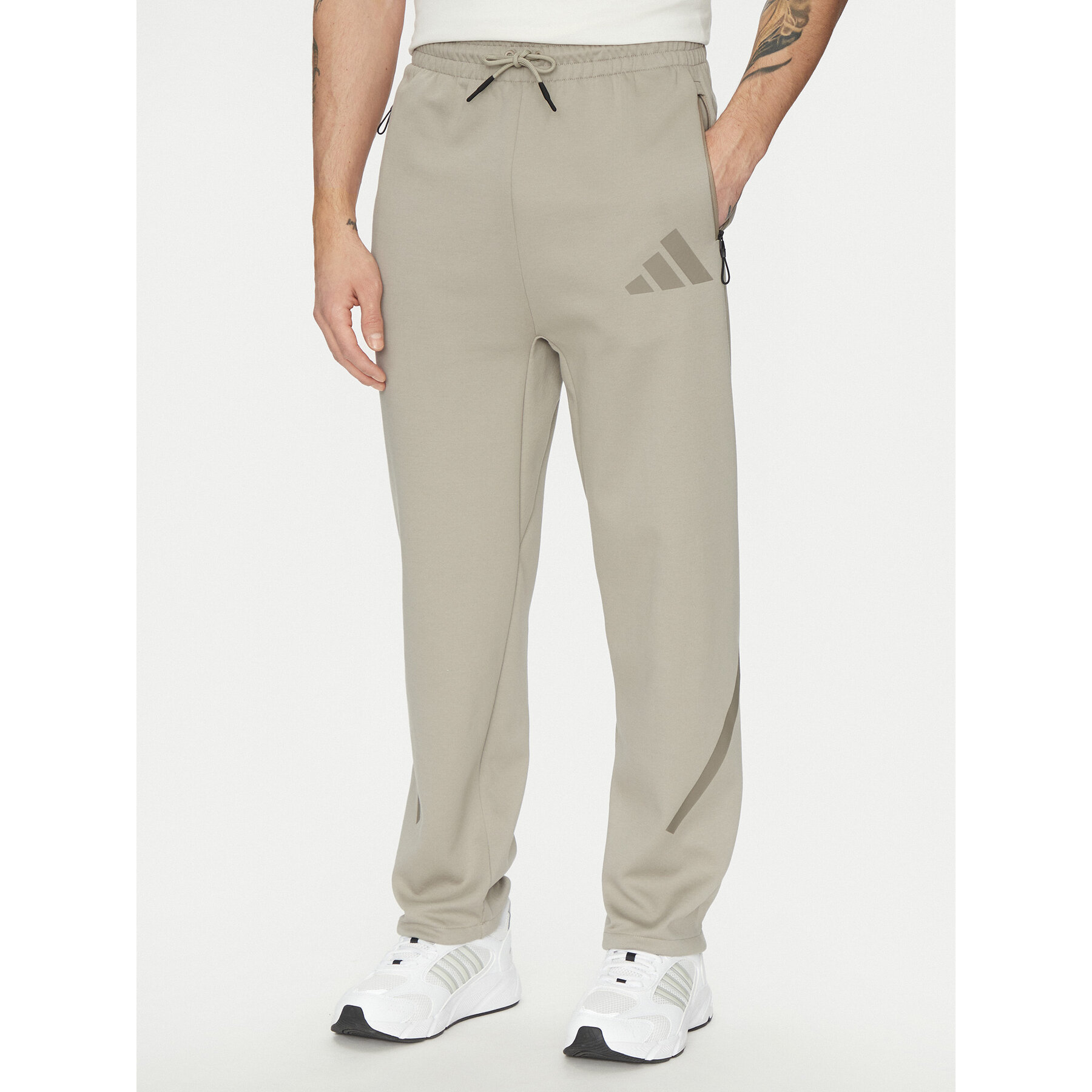 adidas Jogginghose Z.N.E. Open-Hem JC6716 Beige Loose Fit