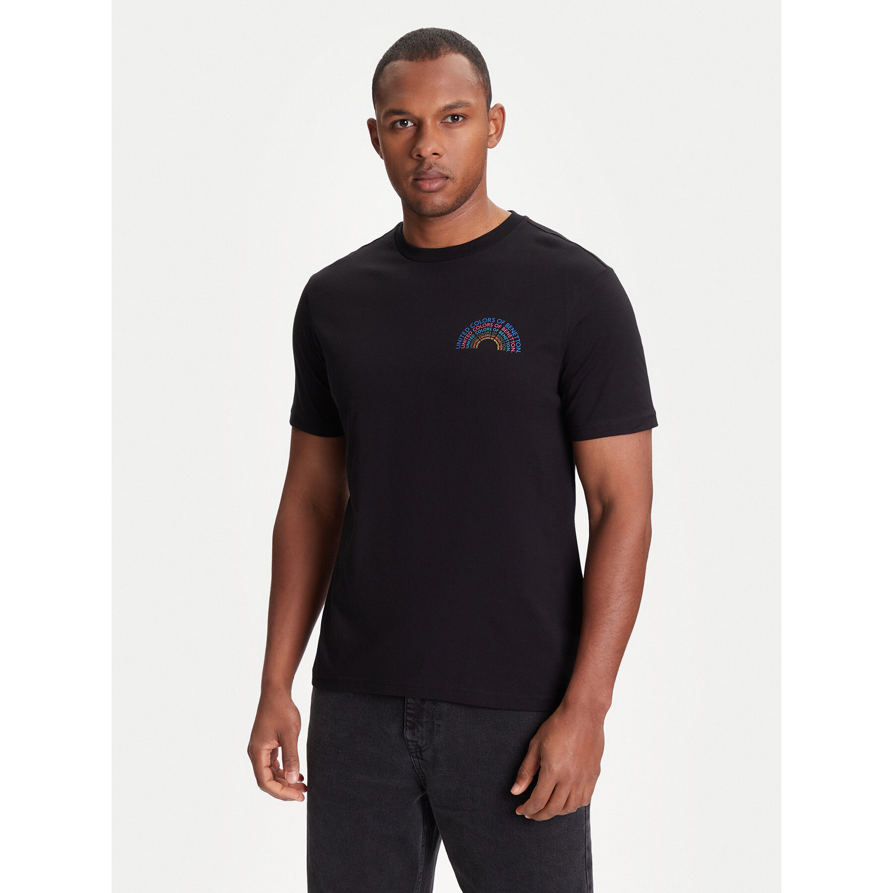 United Colors Of Benetton T-Shirt 3I1XU1096 Μαύρο Regular Fit