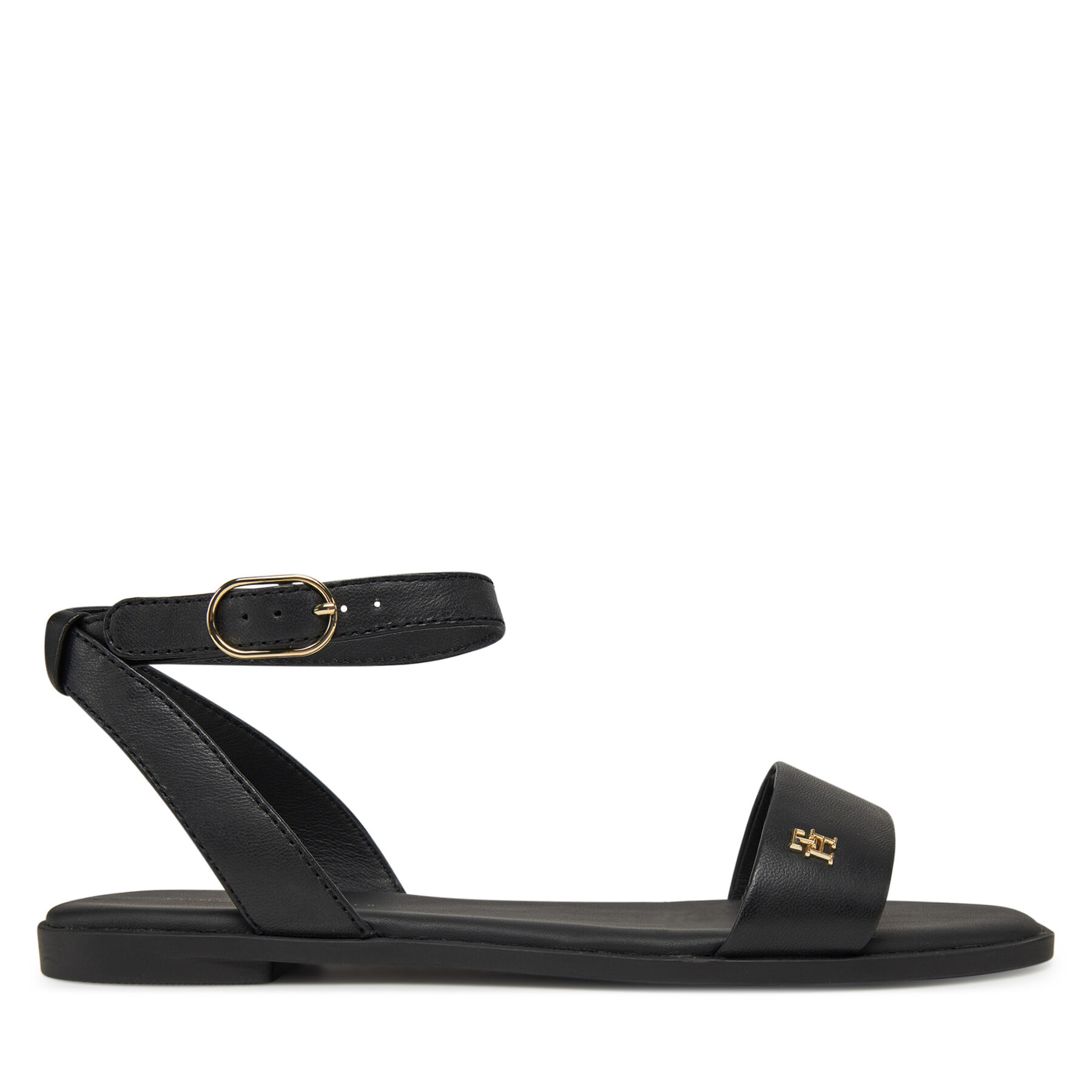 Női Szandál Tommy Hilfiger, Méret: 39, Fekete, Ankle Strap Leather Sandal FW0FW08422