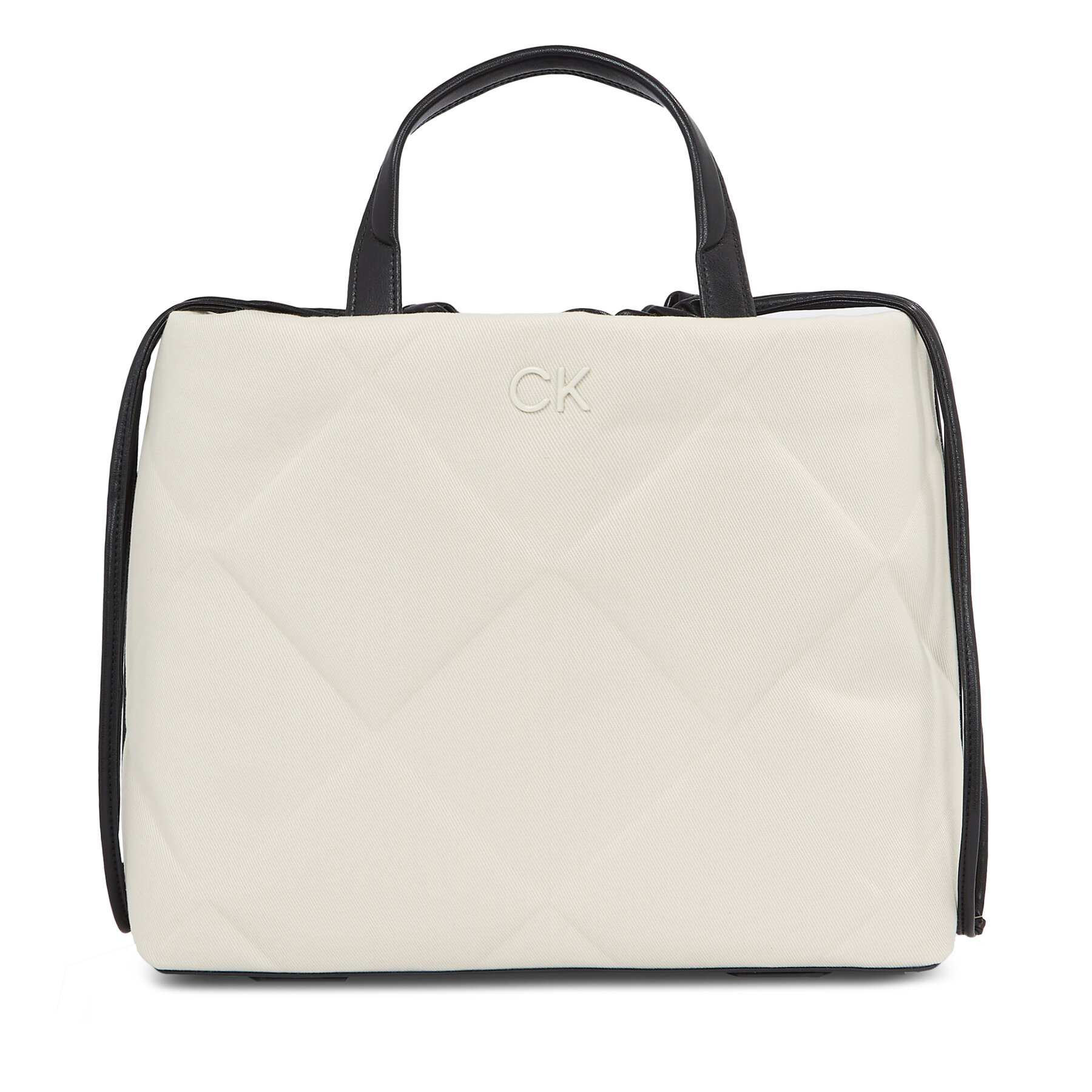 Handtasche Calvin Klein Quilt Shopper_Canvas K60K611756 K60K611756 Écru