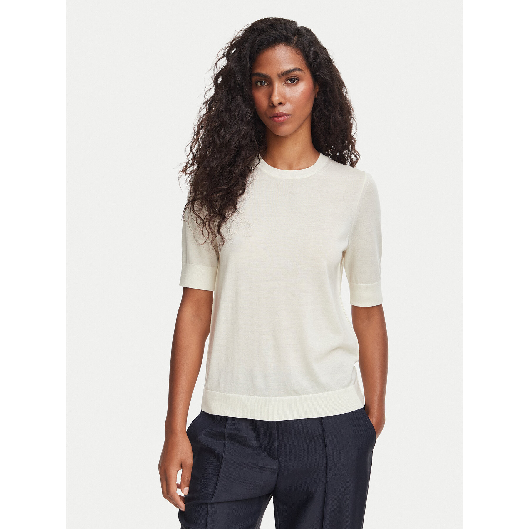 BOSS Pullover Farbella 50544996 Hellbeige Slim Fit