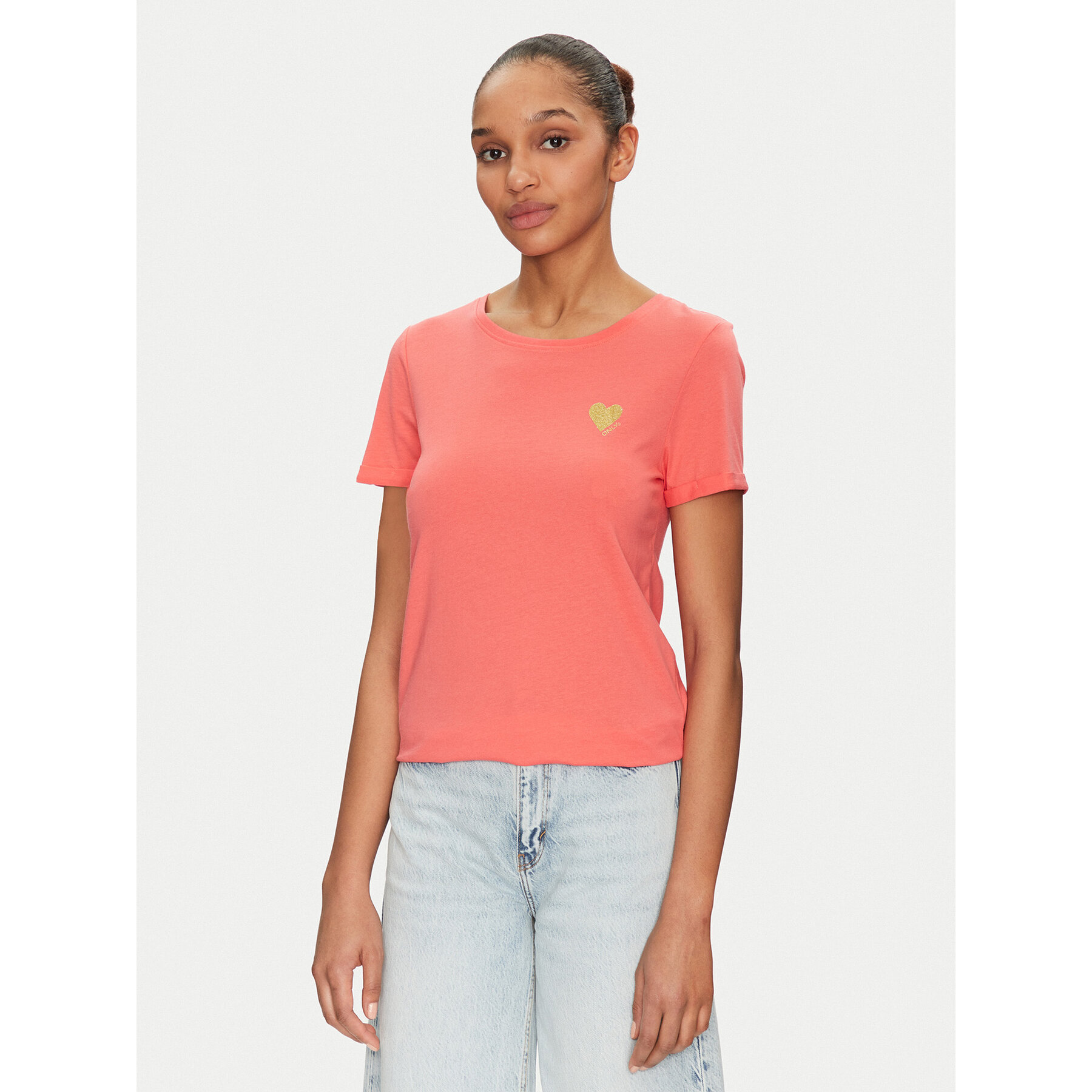 ONLY T-shirt Kita 15244714 Rosa Regular Fit