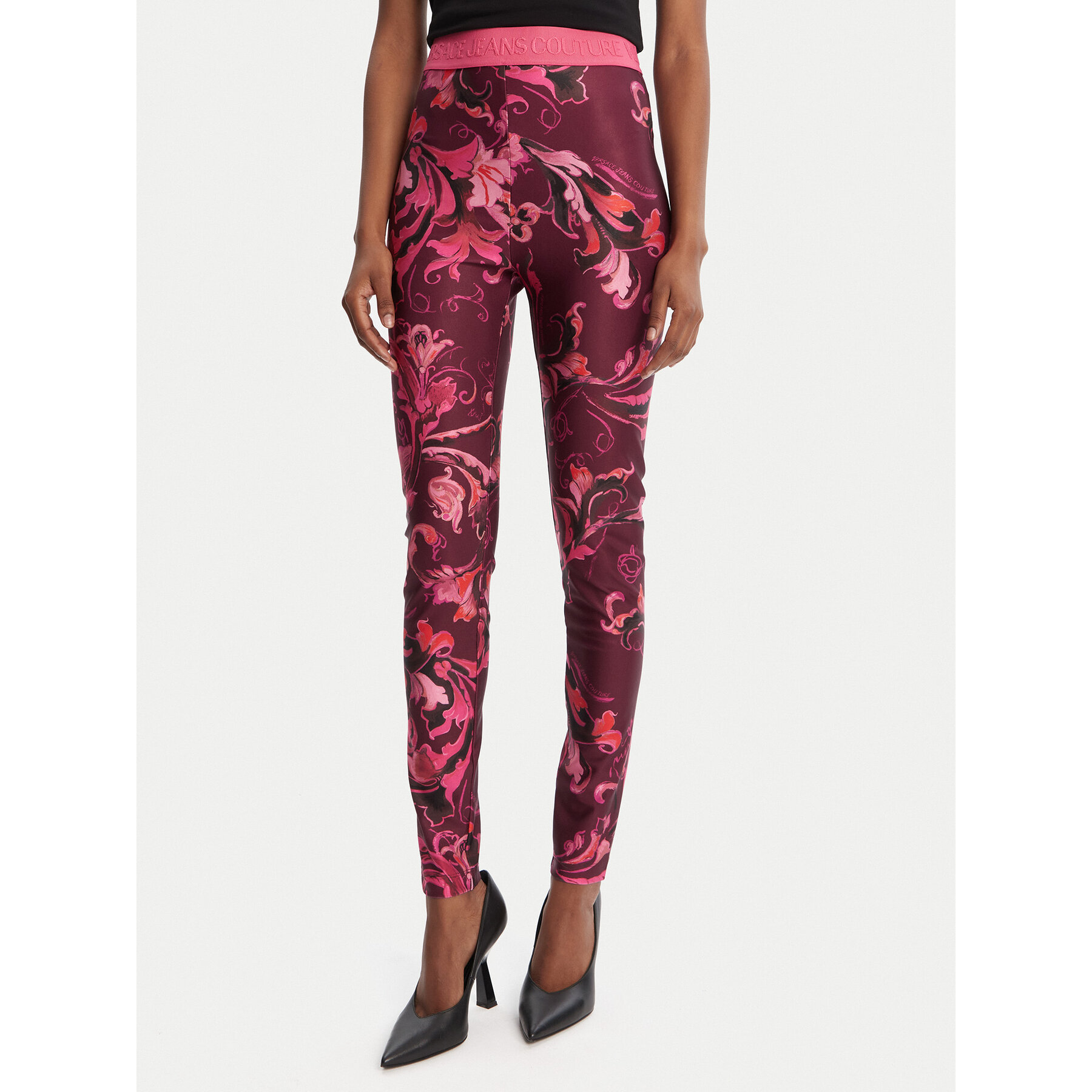 Versace Jeans Couture Leggings 79HAC101 JS501 Rosa Slim Fit