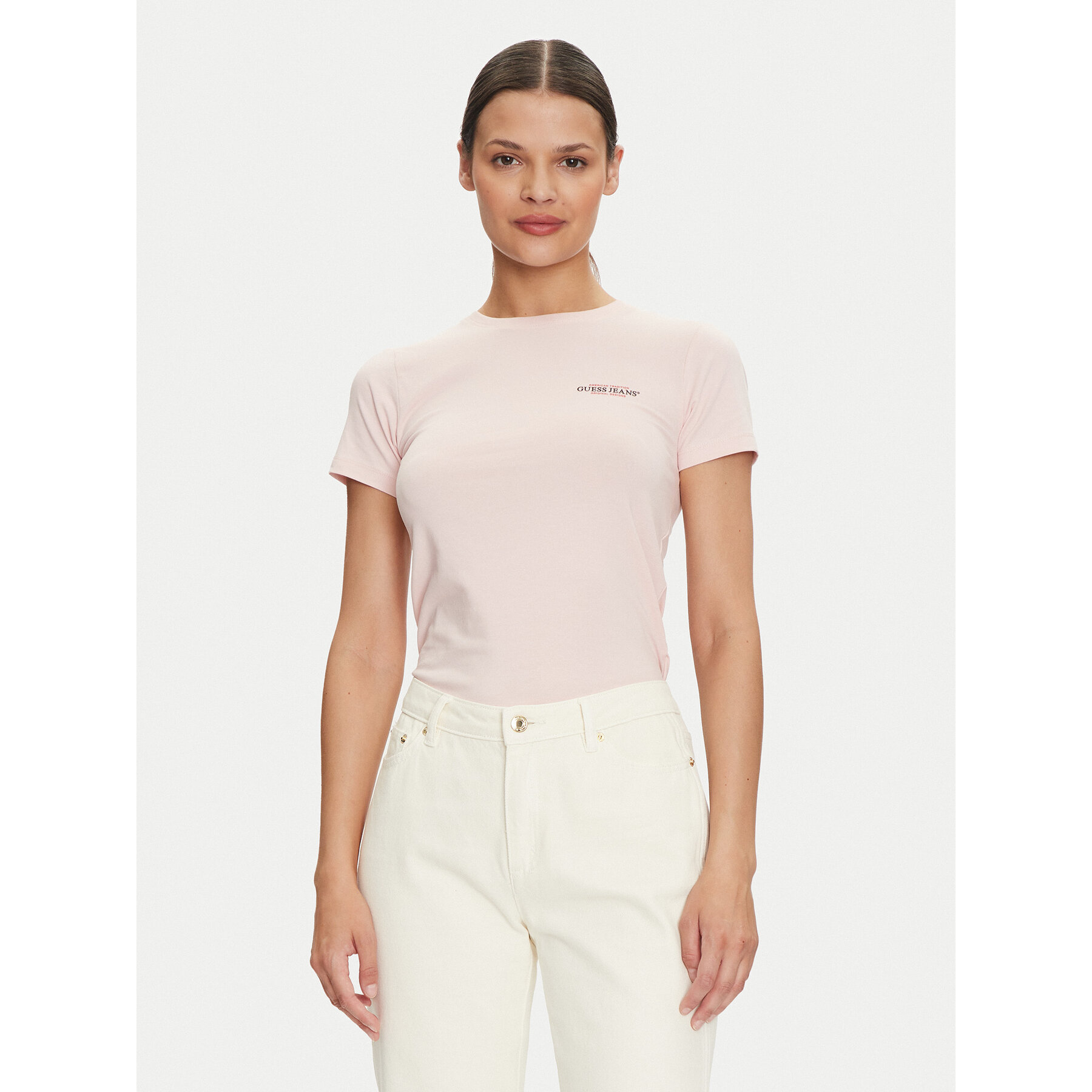 Guess Jeans T-shirt W4YI02 J1314 Rosa Slim Fit