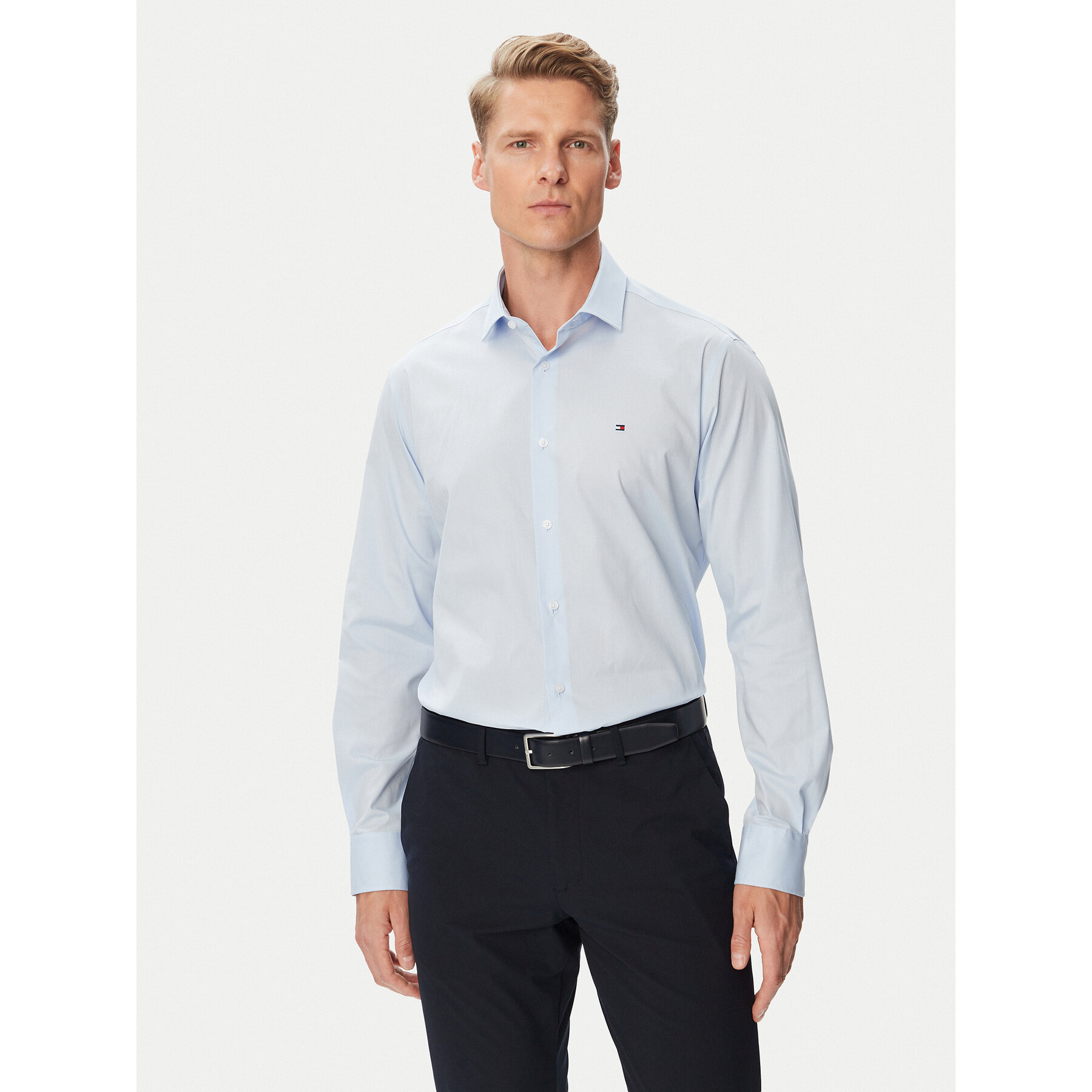Tommy Hilfiger Hemd MW0MW45307 Hellblau Regular Fit