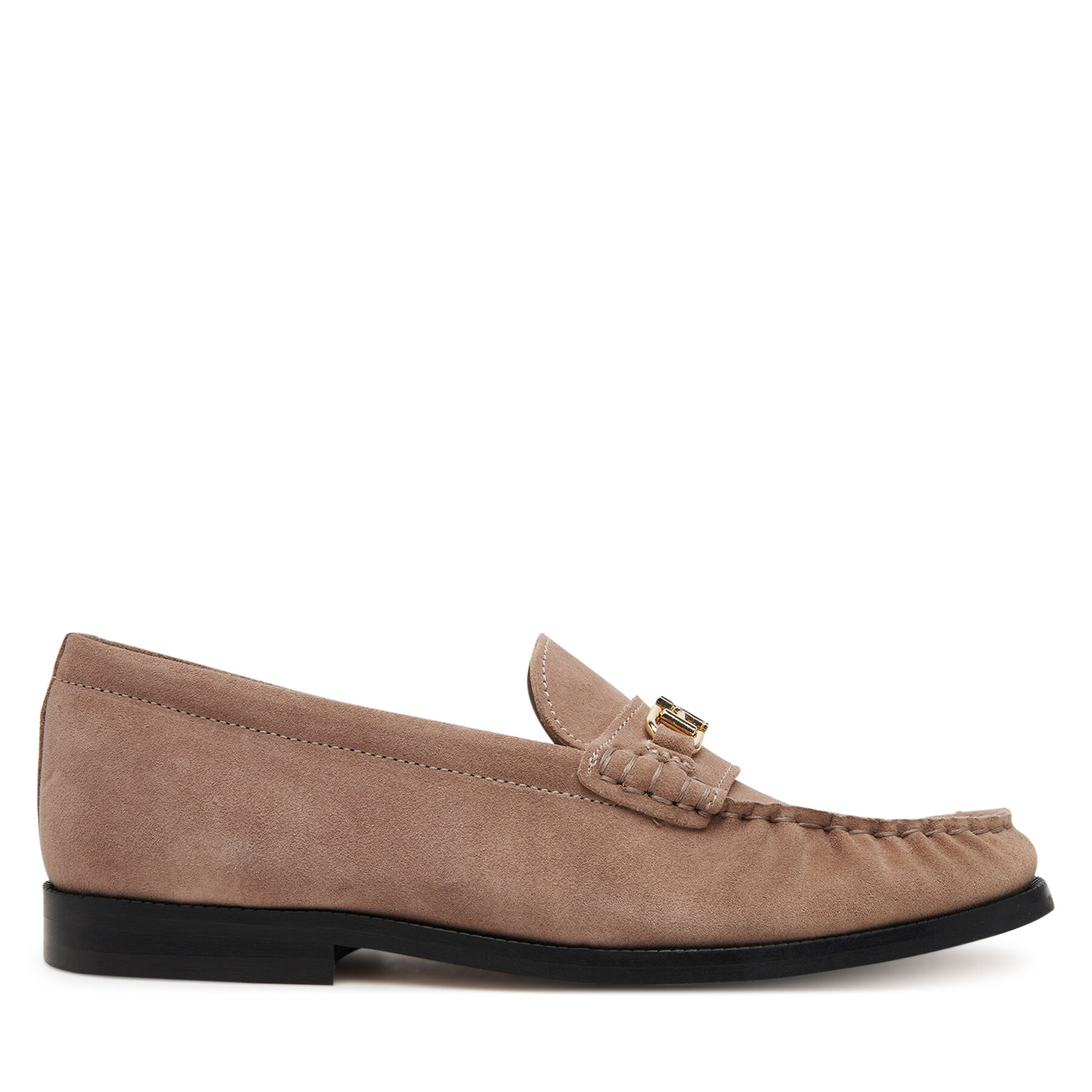 Poltopánky Tommy Hilfiger Soft Suede Horsebit Loafer FW0FW08649 Béžová