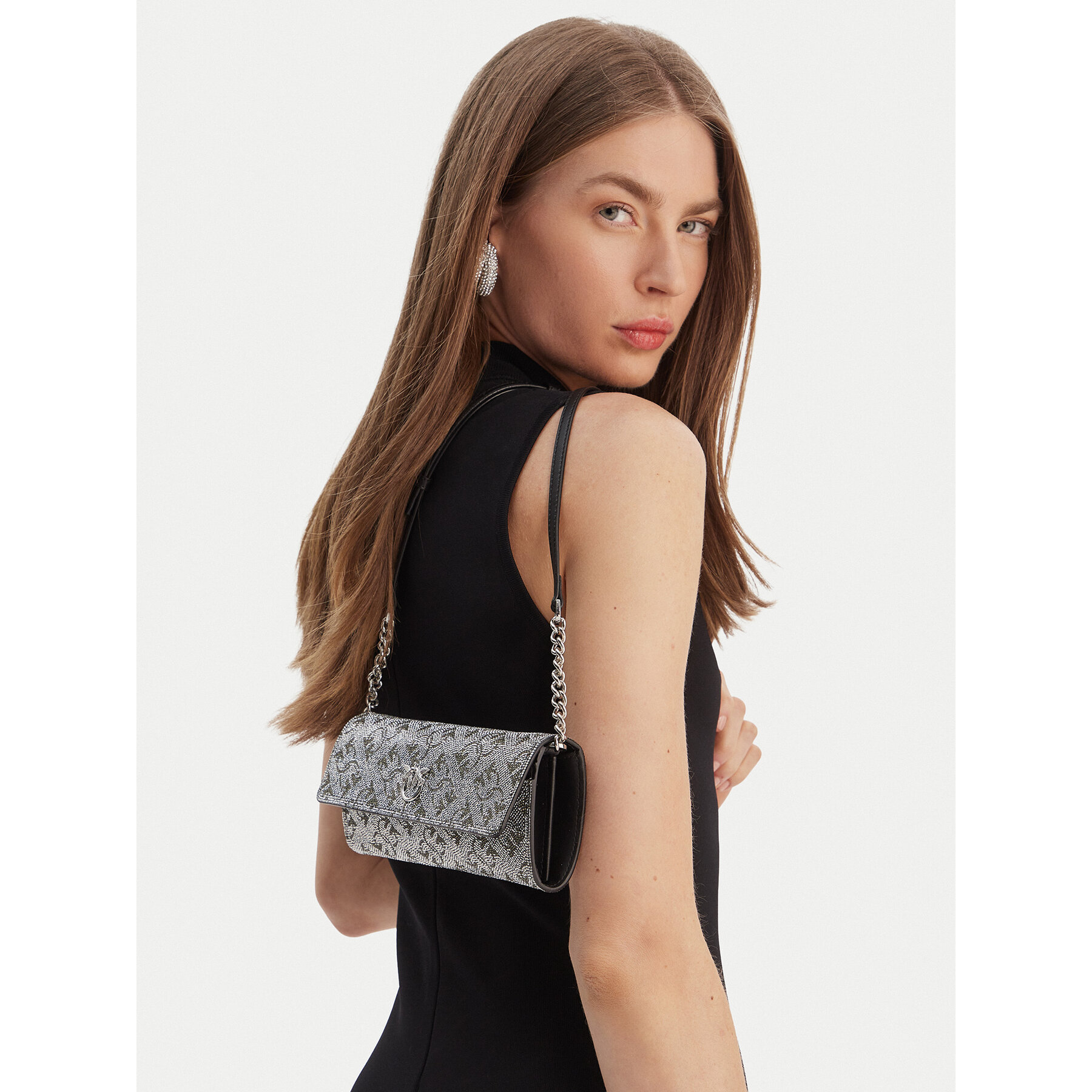 Borsetta PINKO Love Tiny Brids Wallet C AI 25-26 PCPL 103765 A20D Argento