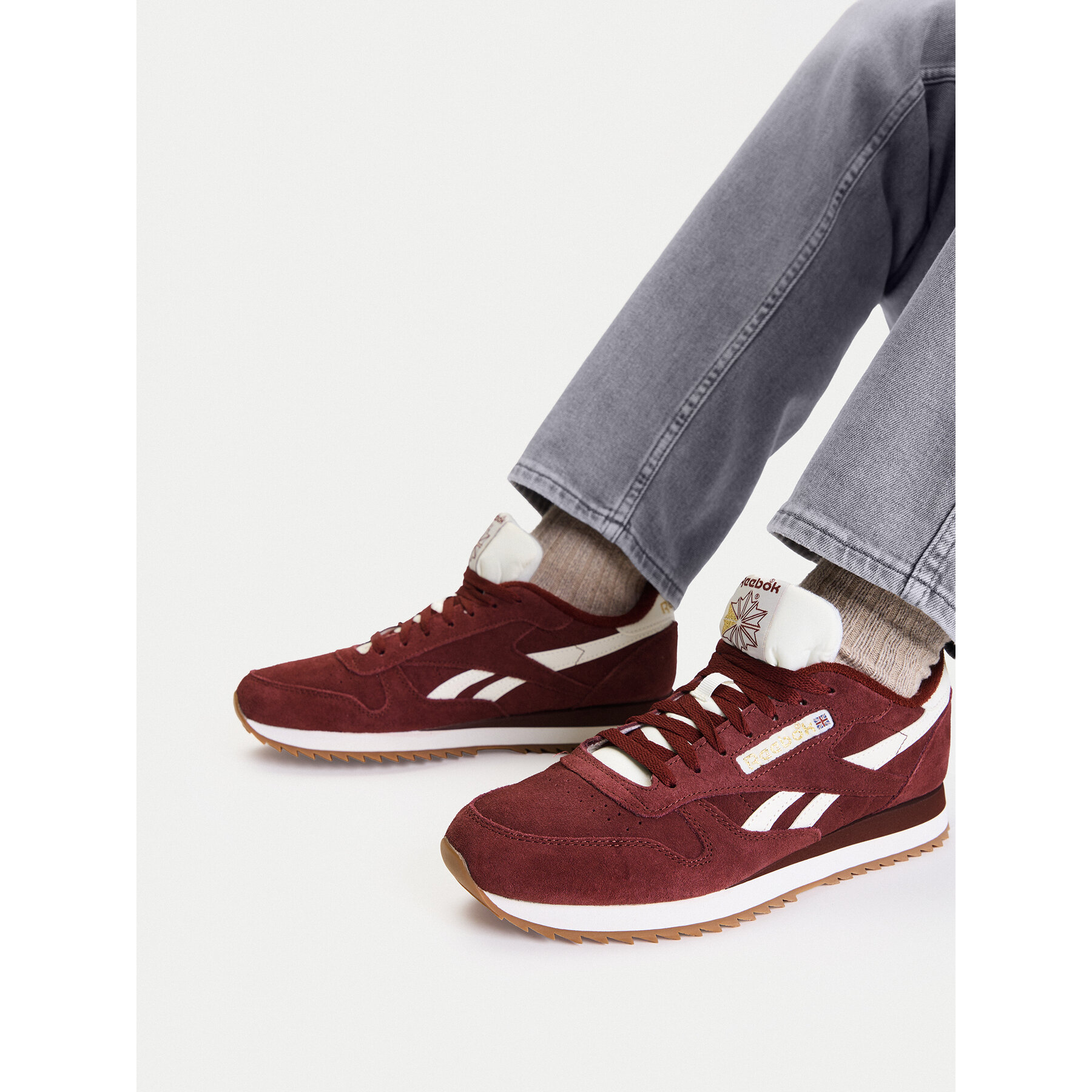 Сникърси Reebok EO-CLASSIC LEATHER RIPPLE 100279098 Бордо