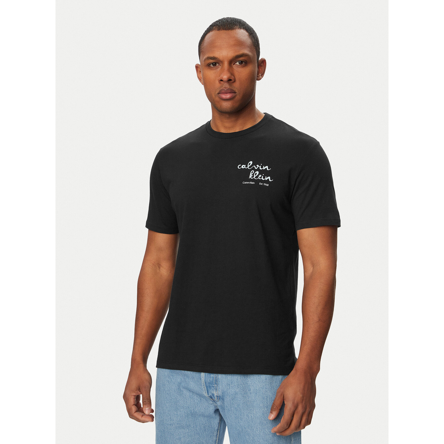Calvin Klein Jeans T-Shirt LV04RG837G Schwarz Regular Fit