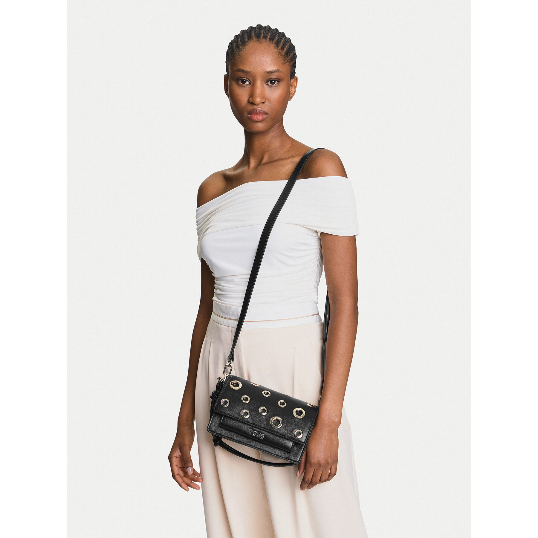 Дамска чанта TOUS Audree Eyelets 2002202951 Черен