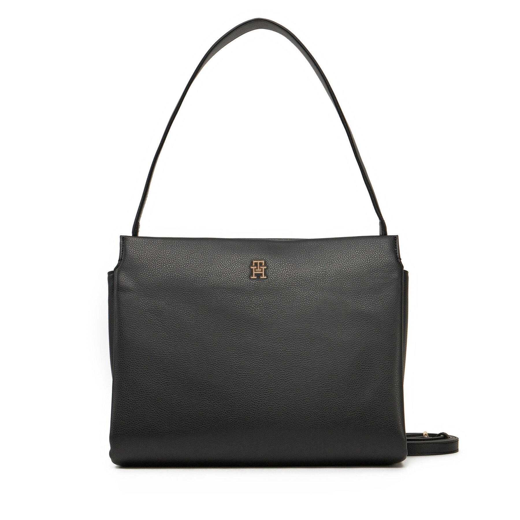 Geantă Tommy Hilfiger Th Legacy Med Satchel AW0AW17173 Negru