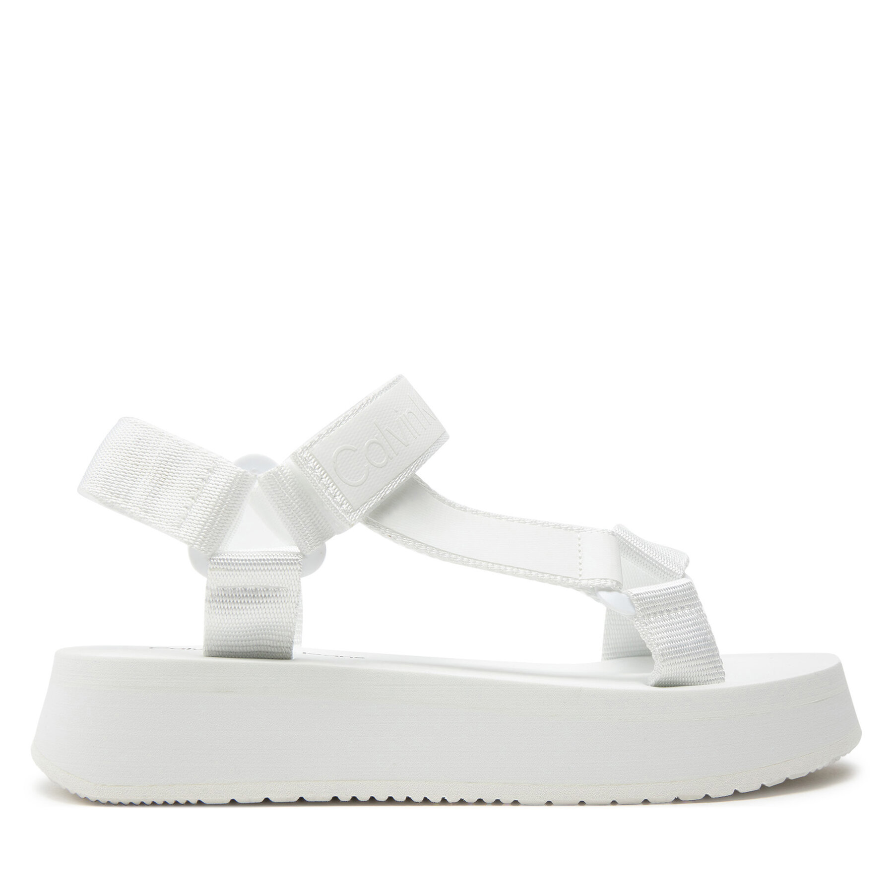 Sandales Calvin Klein Jeans Sandal Velcro Webbing Dc YW0YW01353 Bright White YBR
