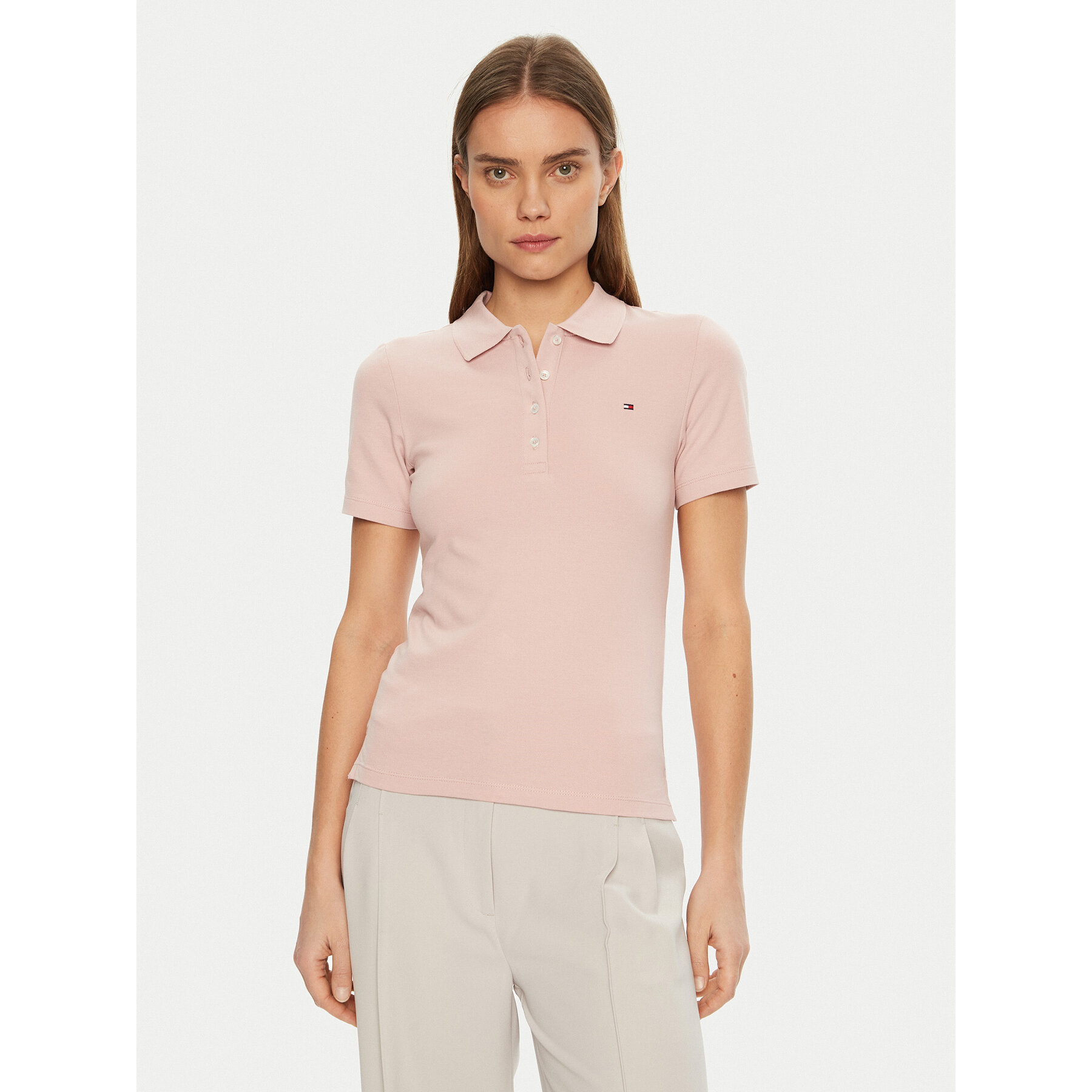 Tommy Hilfiger Polo 1985 WW0WW43225 Rosa Slim Fit