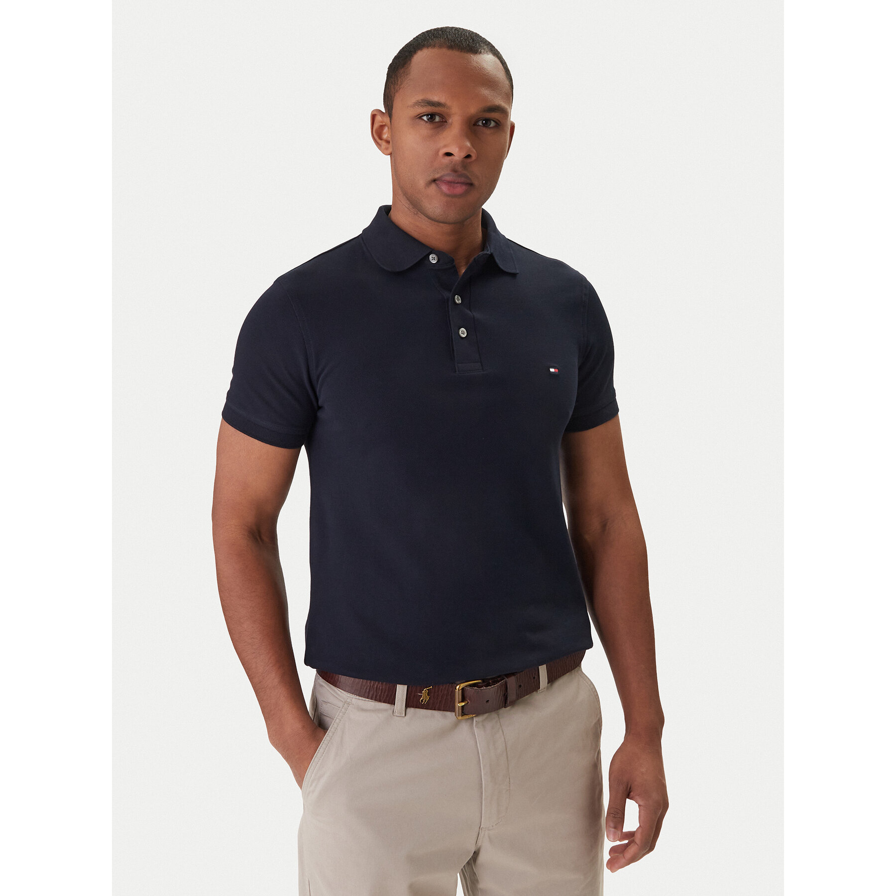 Tommy Hilfiger Polo 1985 MW0MW17771 Tamnoplava Slim Fit