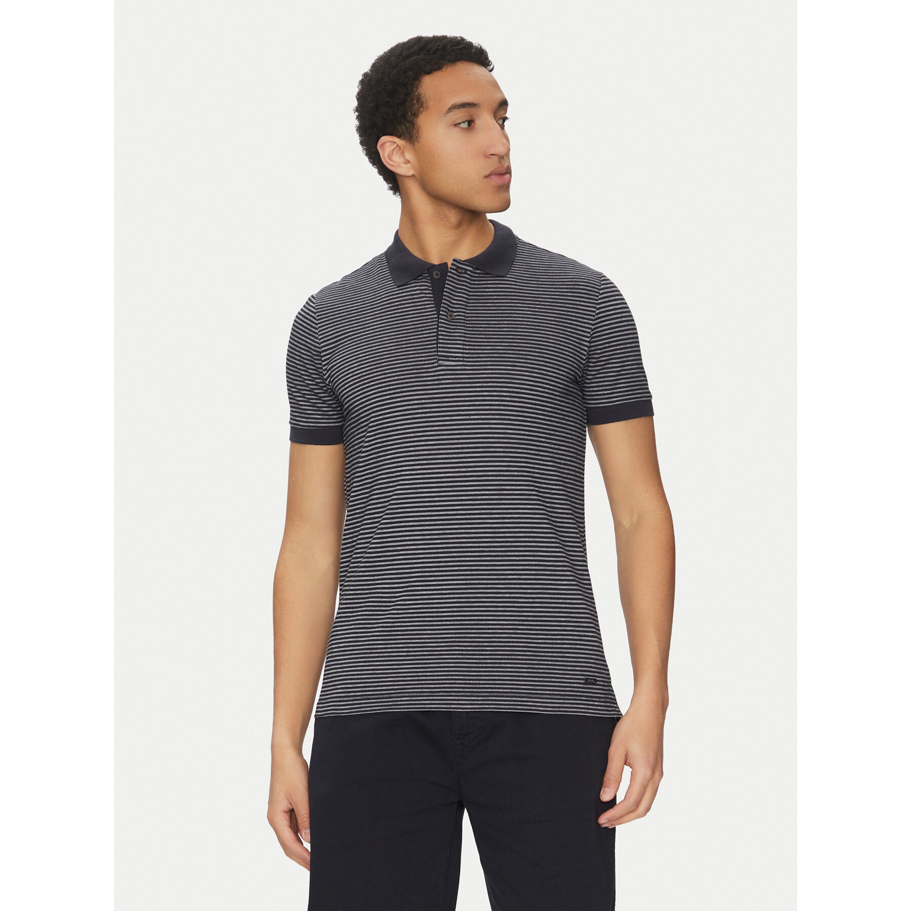 Geox Polo majica M5510N T3250 F4148 Mornarsko modra Regular Fit