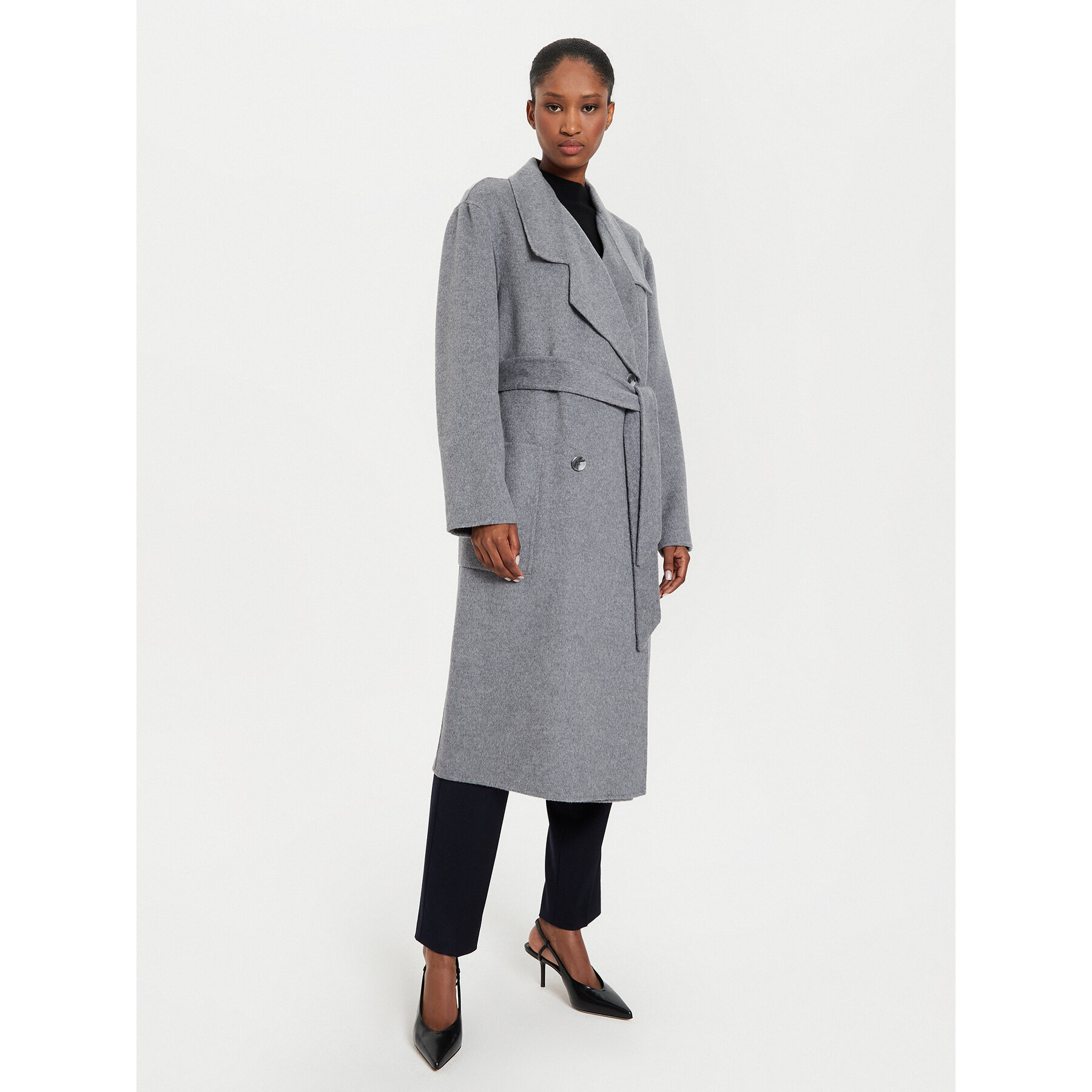 Boss Wollmantel Clibari 50521160 Grau Regular Fit