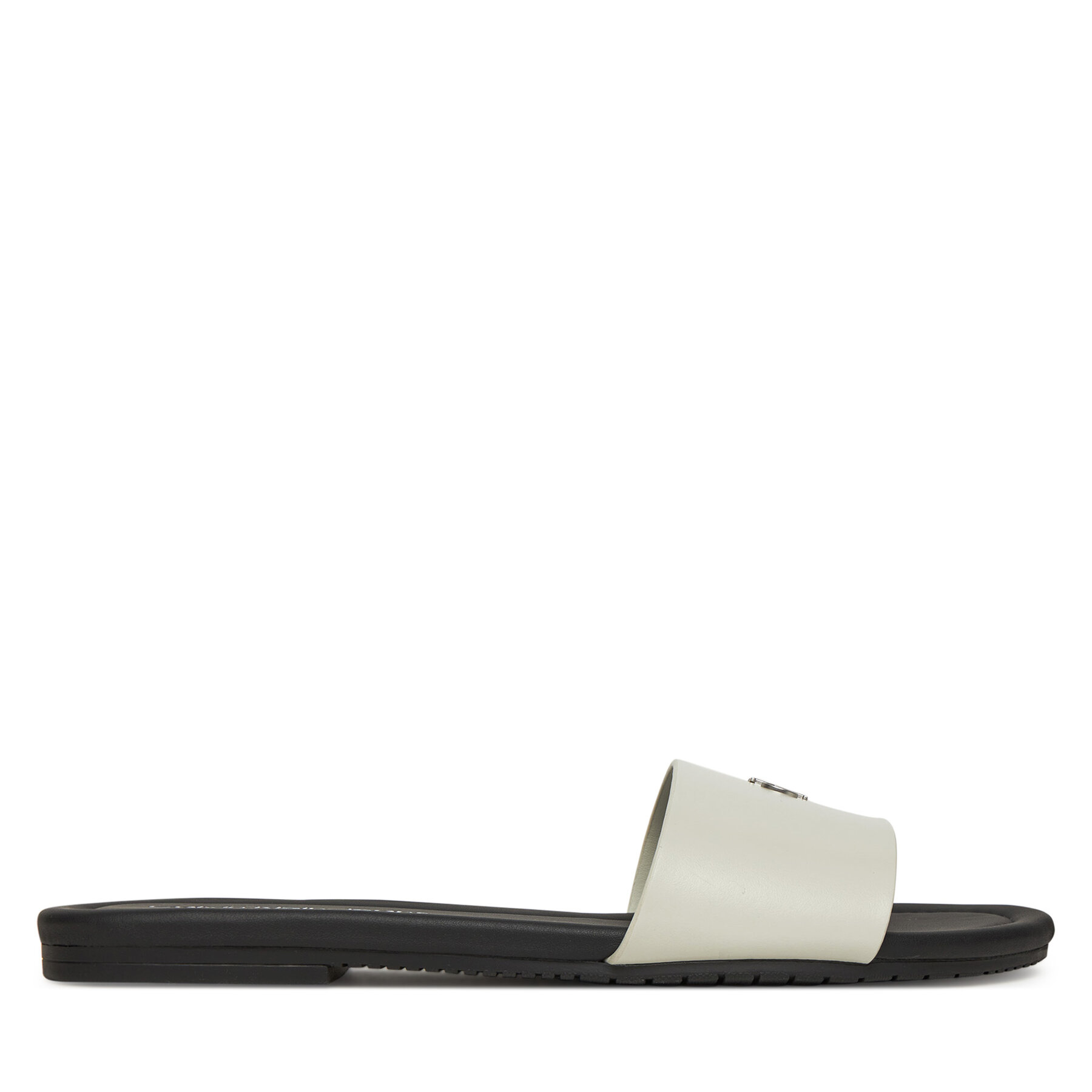 Papucs Calvin Klein Jeans Flat Sandal Slide Mg YW0YW01697 Fehér