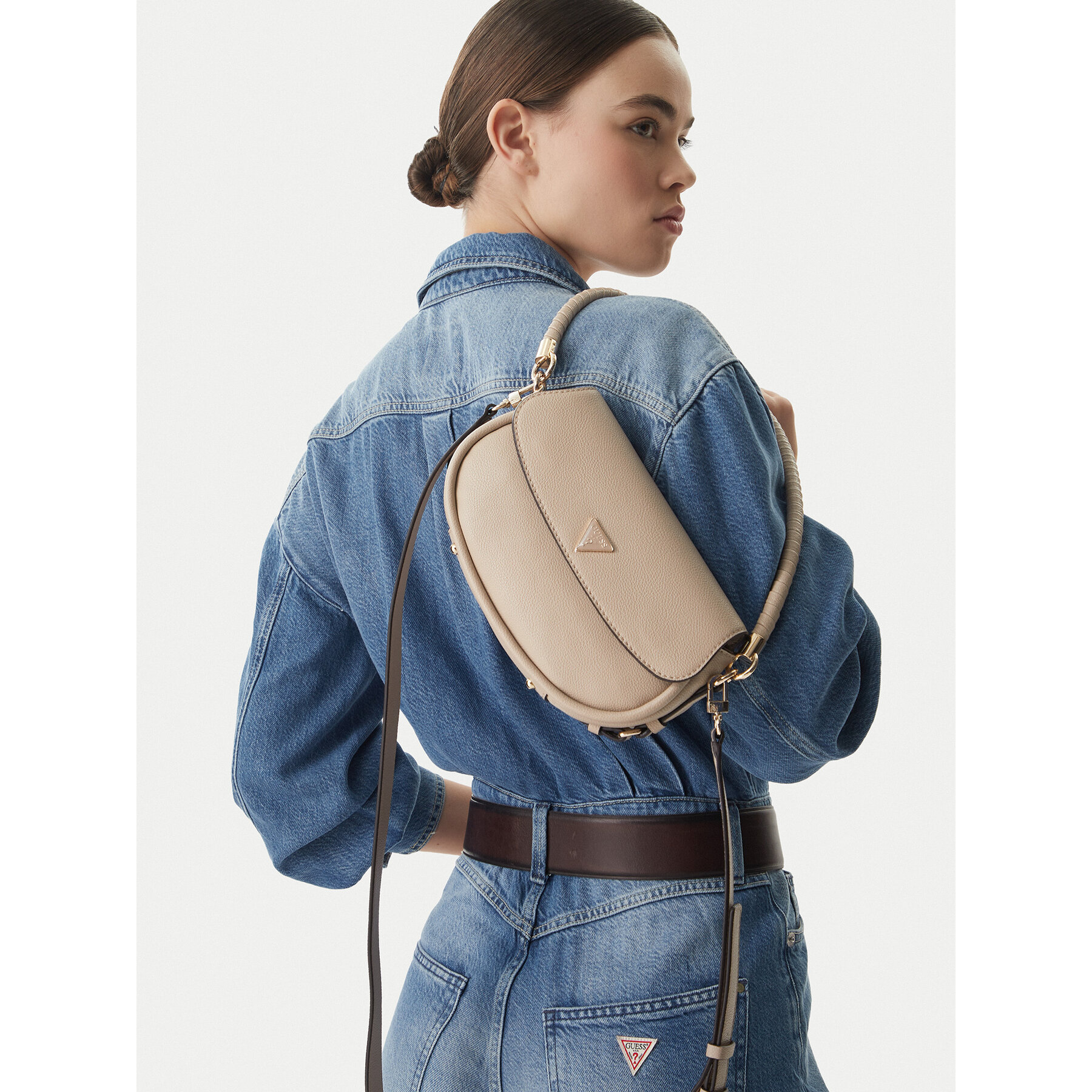 Τσάντα Guess Danya HWBG99 18190 Σκούρο μπεζ