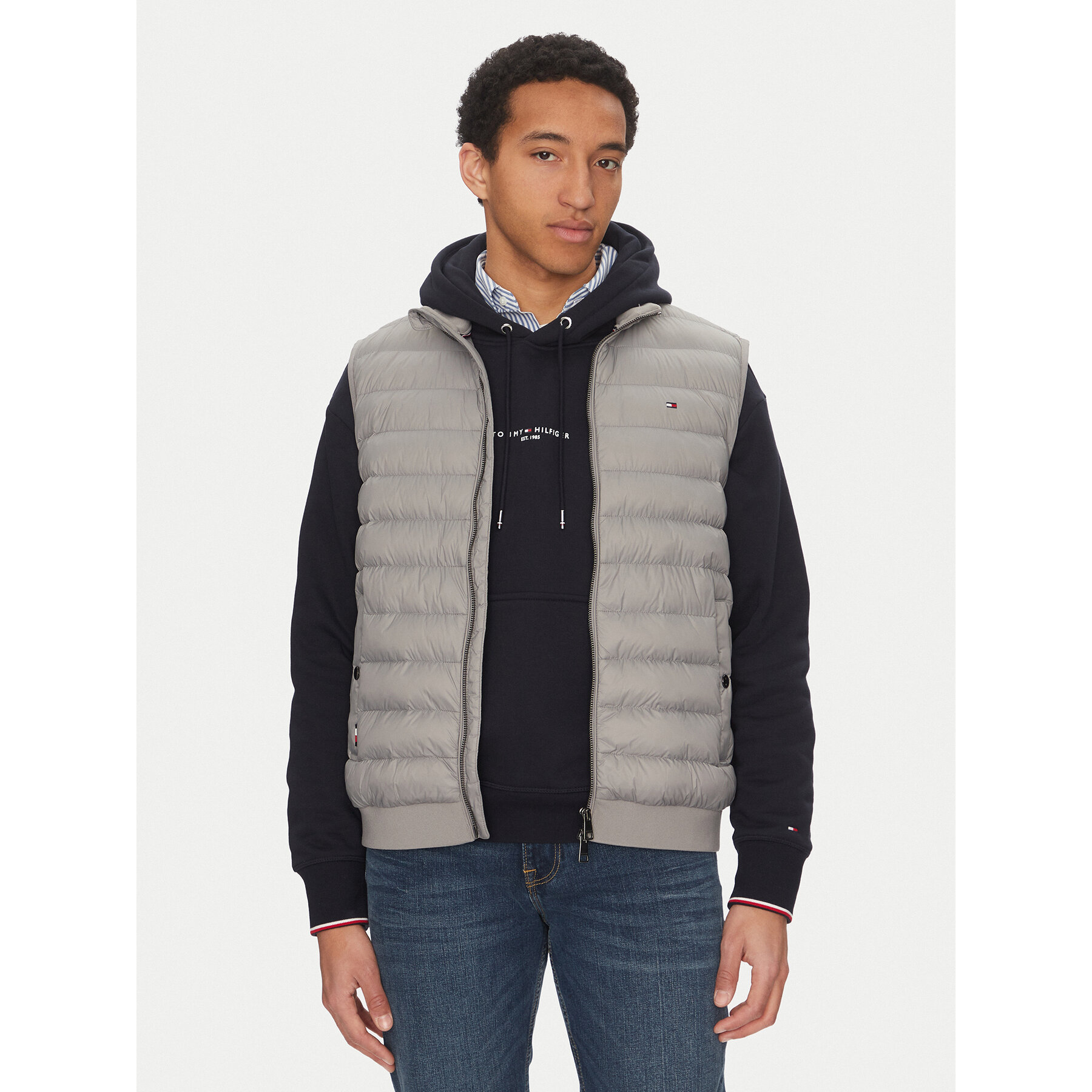 Tommy Hilfiger Weste MW0MW38982 Grau Regular Fit