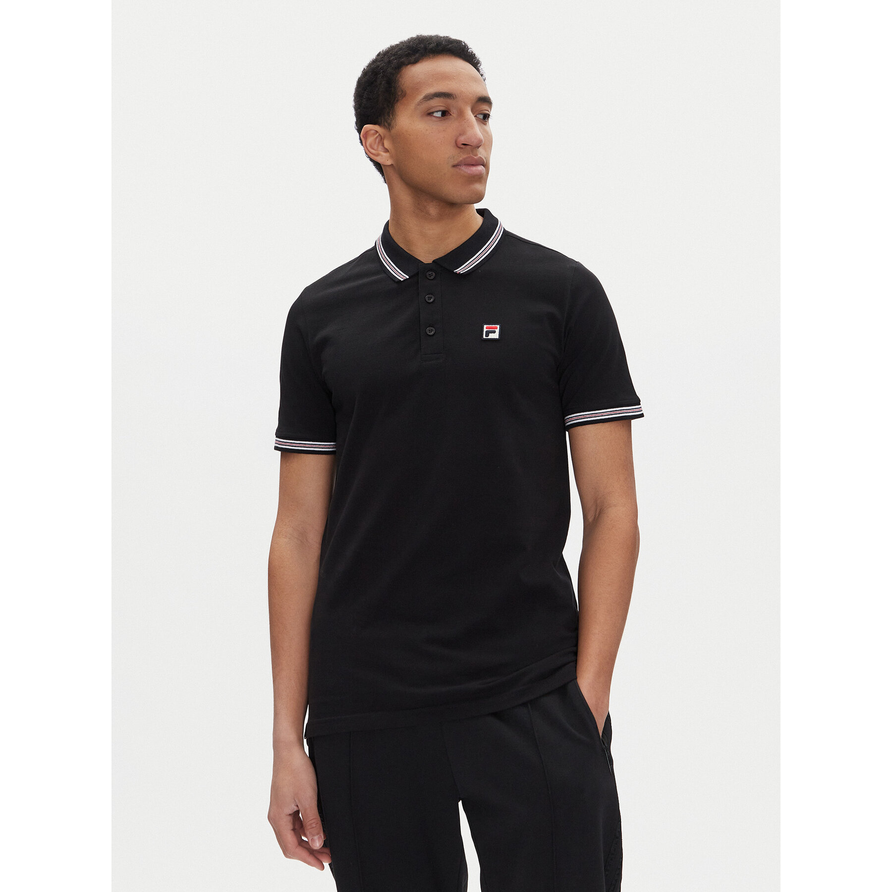 Fila Fila Polo Lubeek FAM0898 Μαύρο Regular Fit