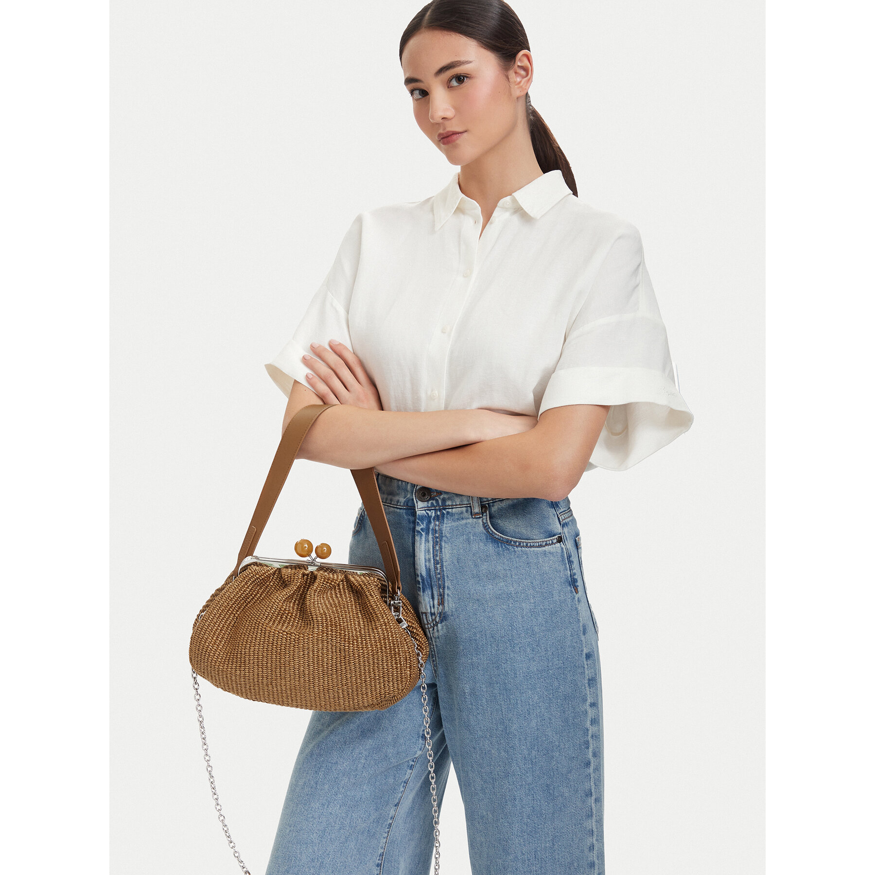 Geantă Weekend Max Mara 2615511105650 Portocaliu