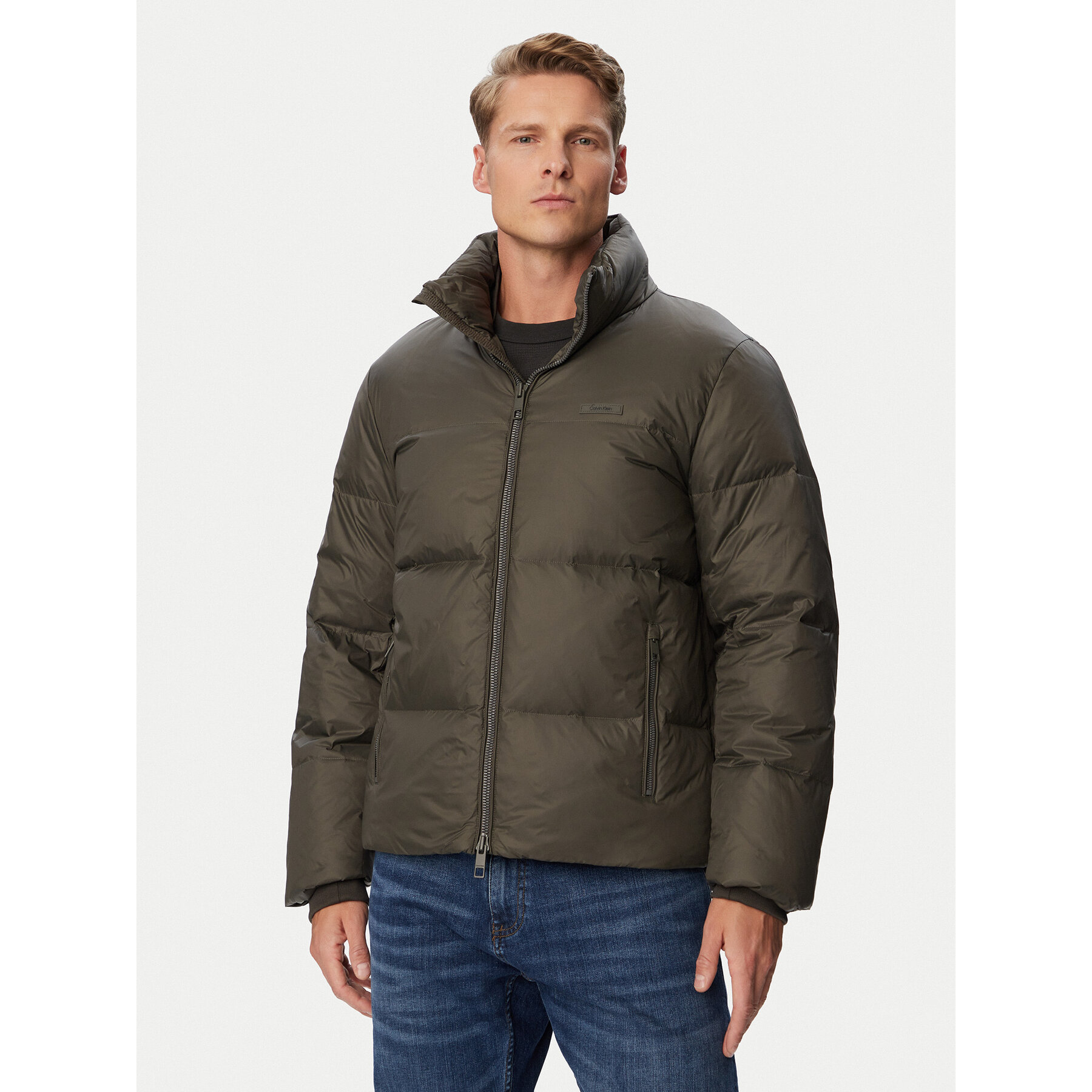 Calvin Klein Daunenjacke LV04LH502G Hellbraun Regular Fit